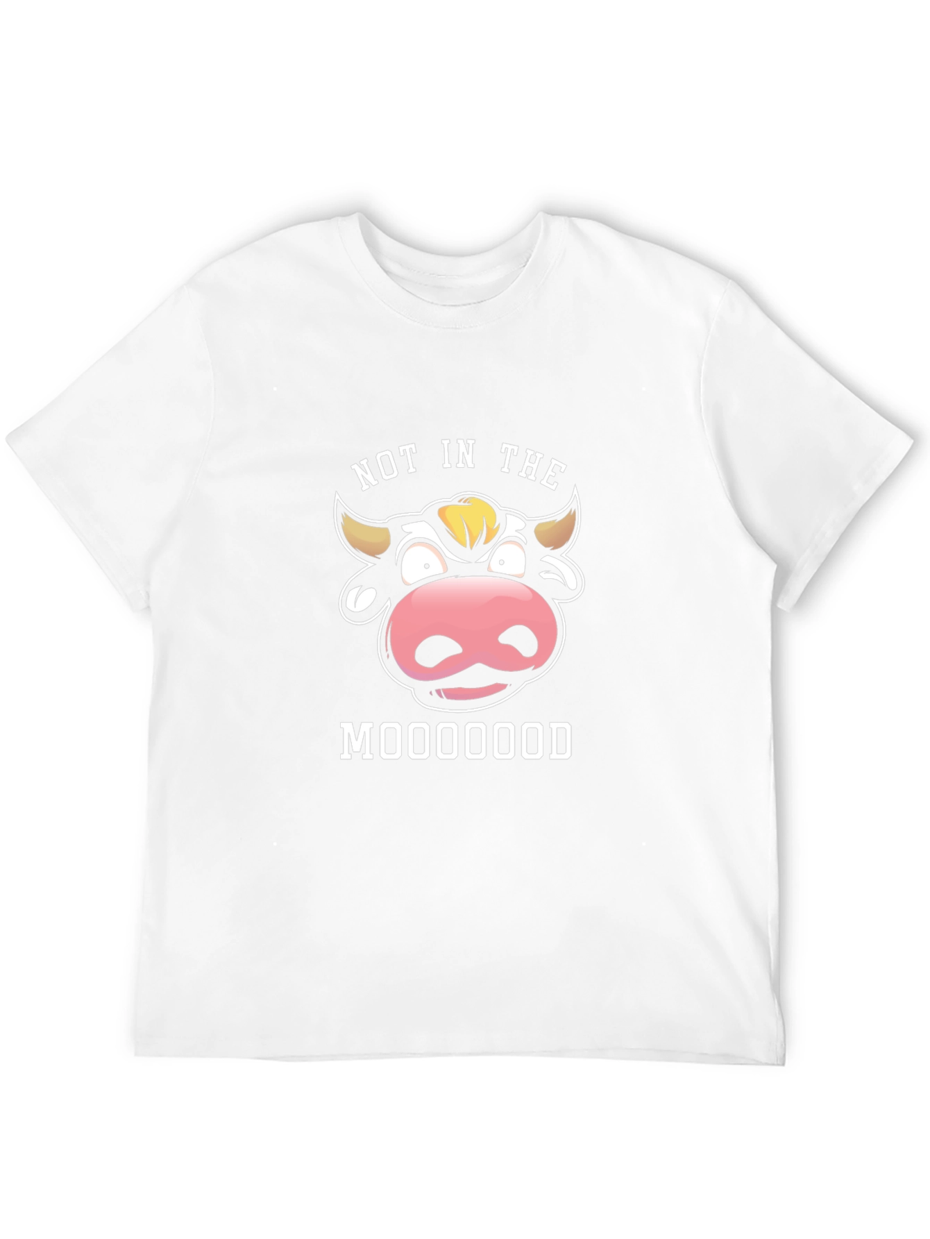 Not In The Mooood Funny Graphic Black T-Shirt