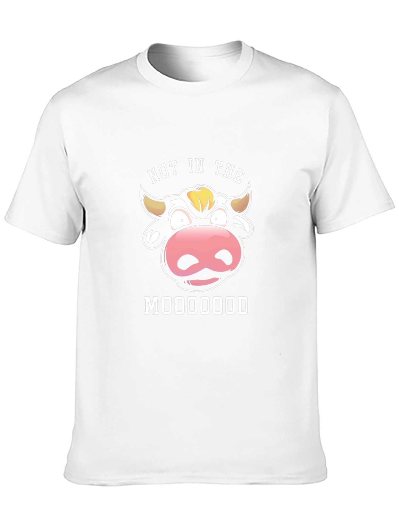 Not In The Mooood Funny Graphic Black T-Shirt