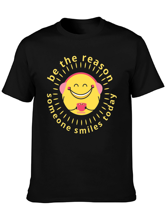 Smiley Face Graphic Tee - Be the Reason Someone Smiles