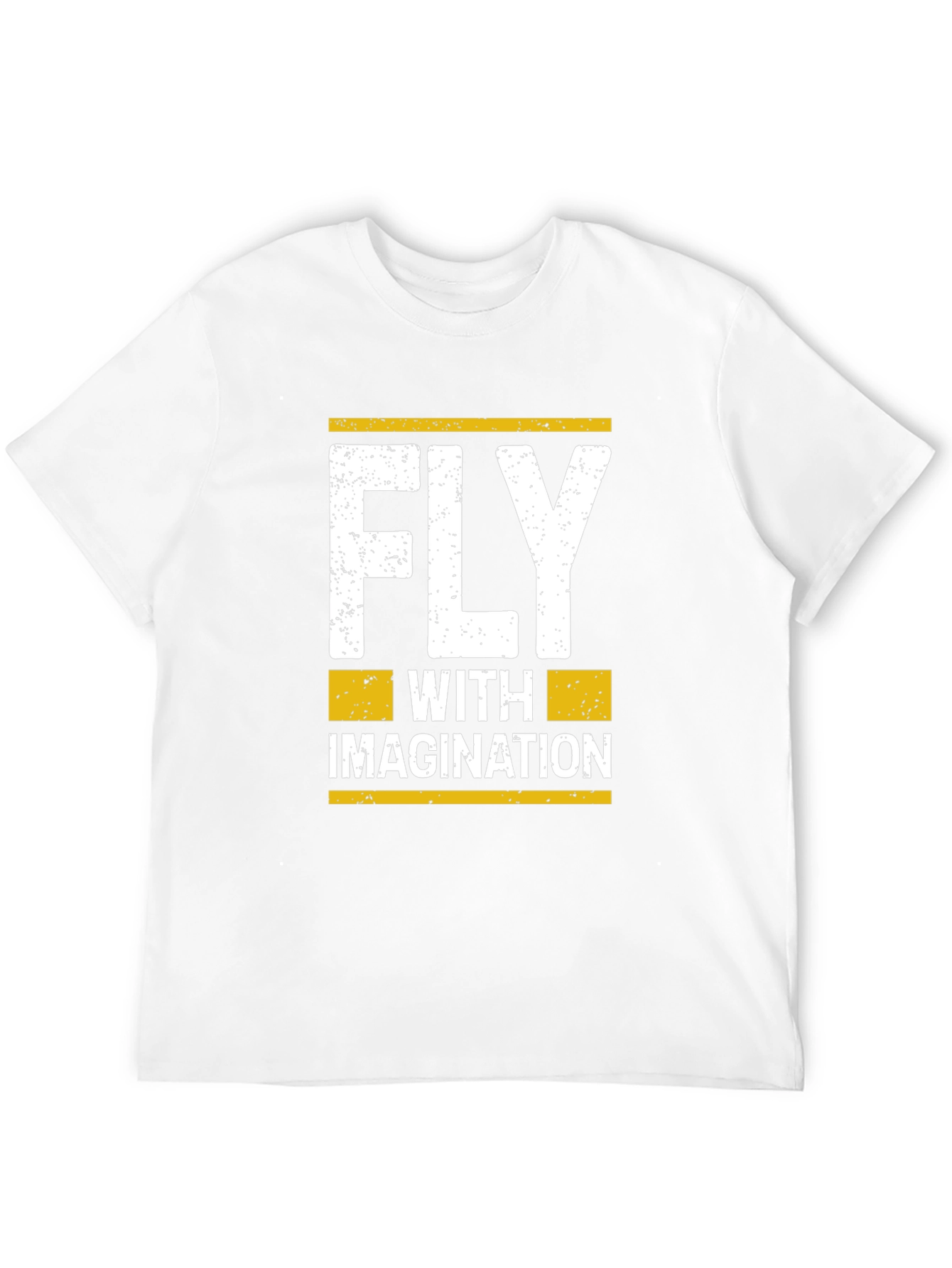 Fly With Imagination Graphic Tee - Black Cotton T-Shirt