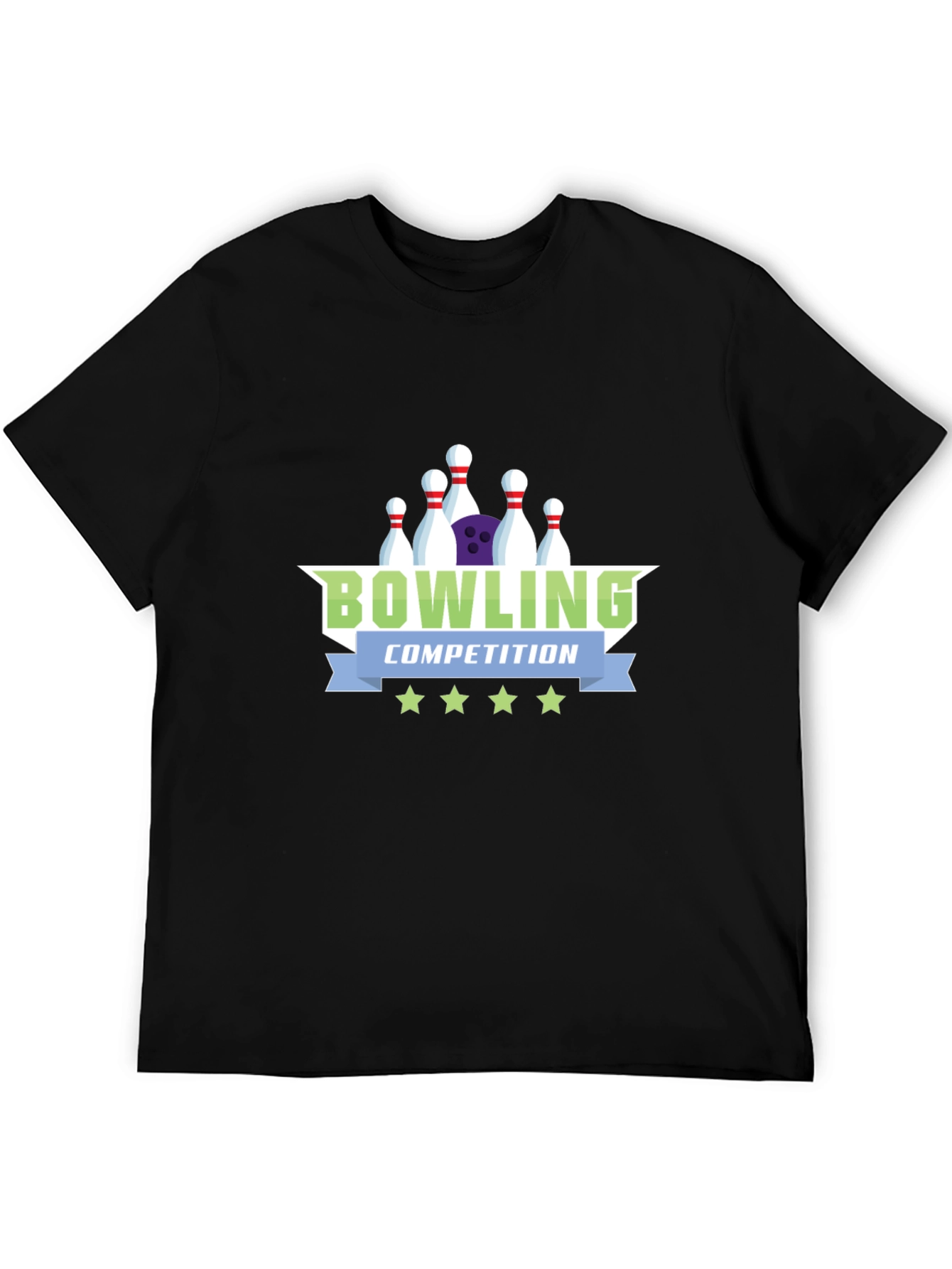Bowling Competition Graphic Tee - Cool Sport Shirt