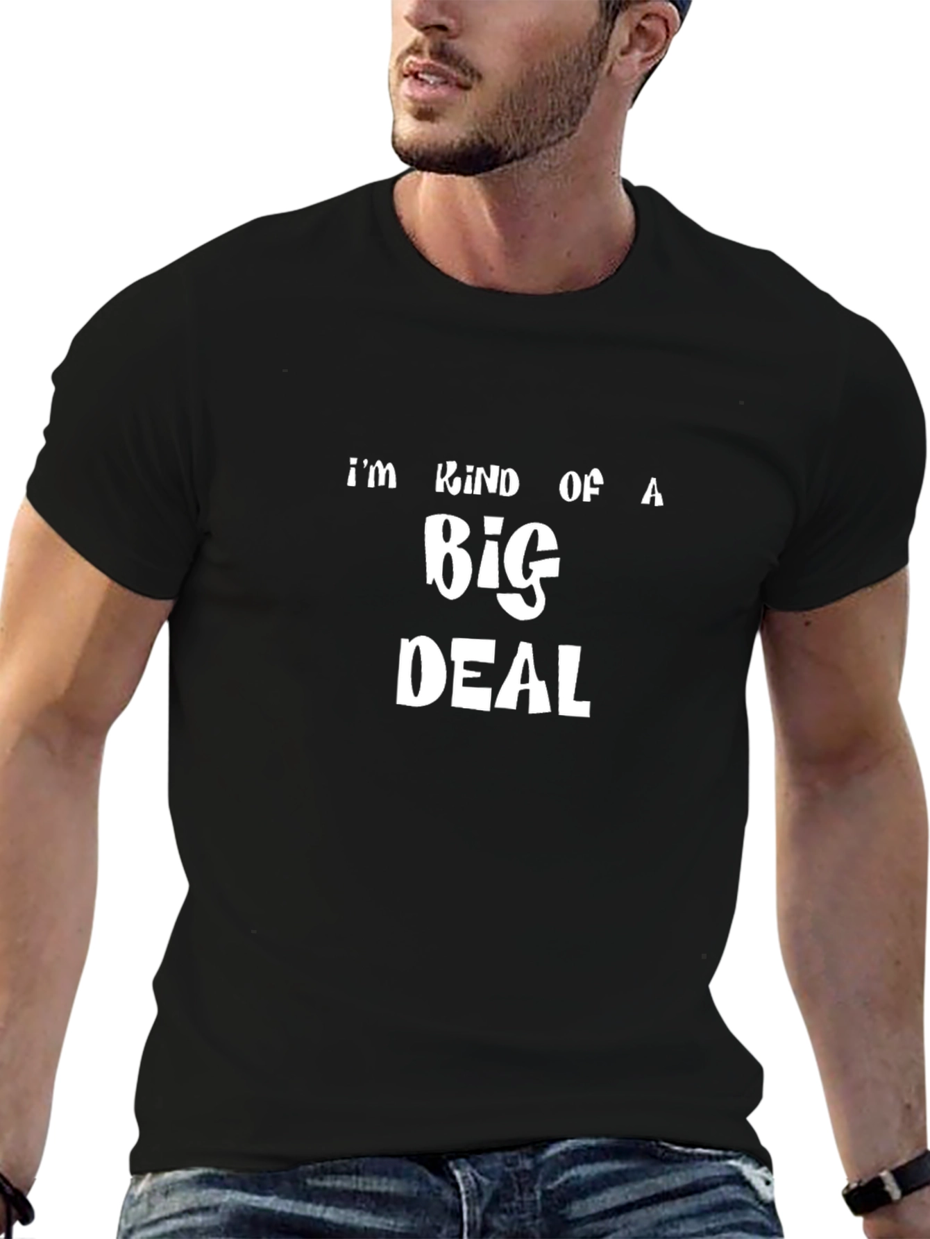 Funny Big Deal Black Graphic Tee