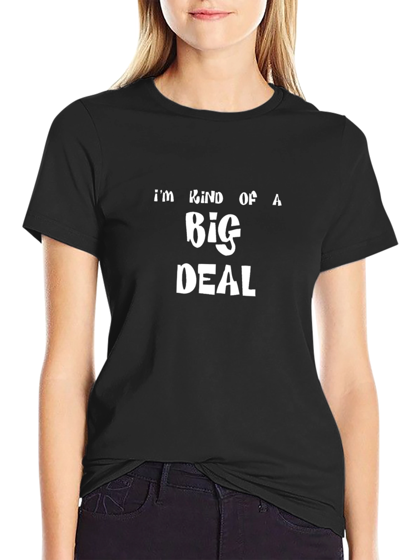 Funny Big Deal Black Graphic Tee