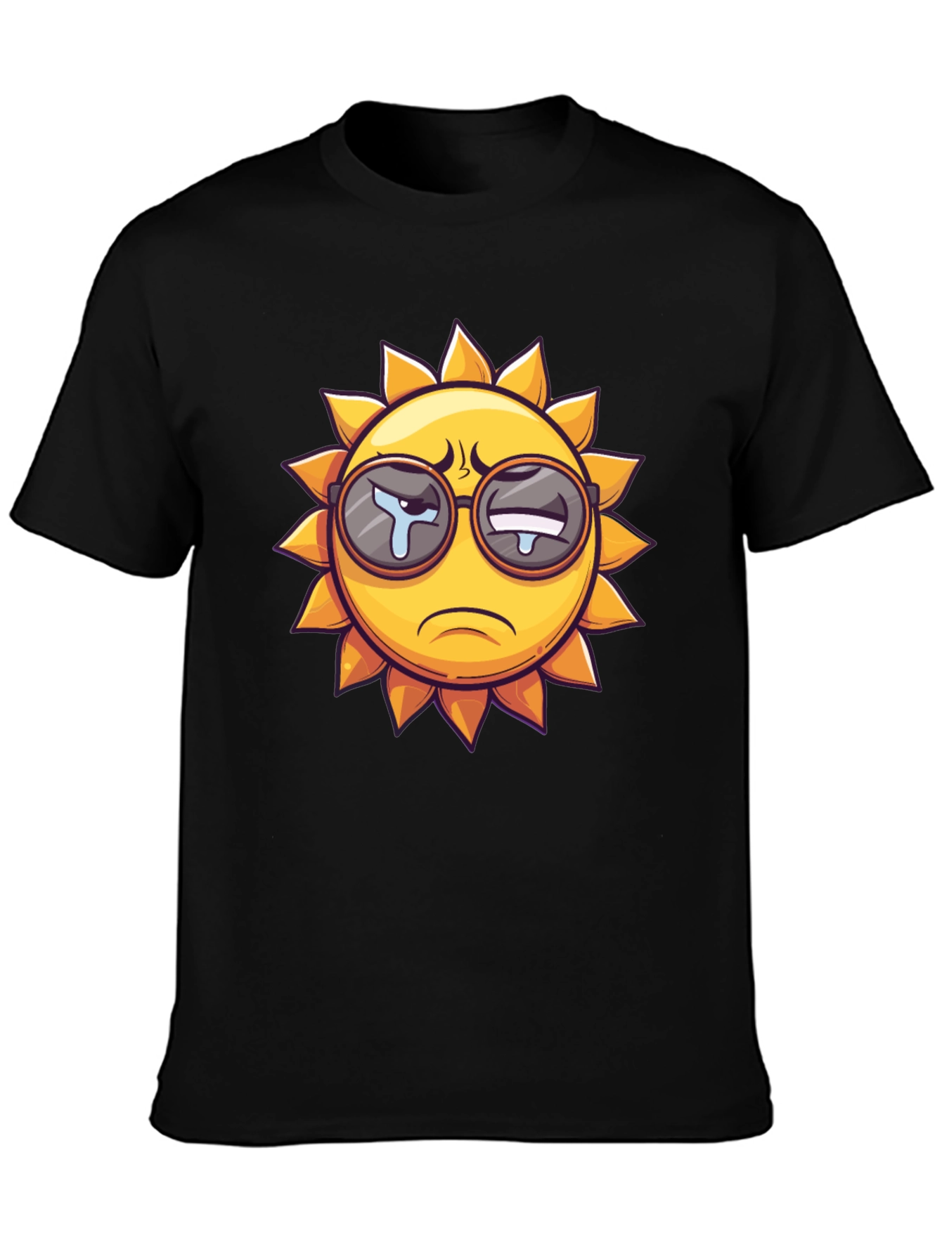 Sad Sun Graphic T-Shirt
