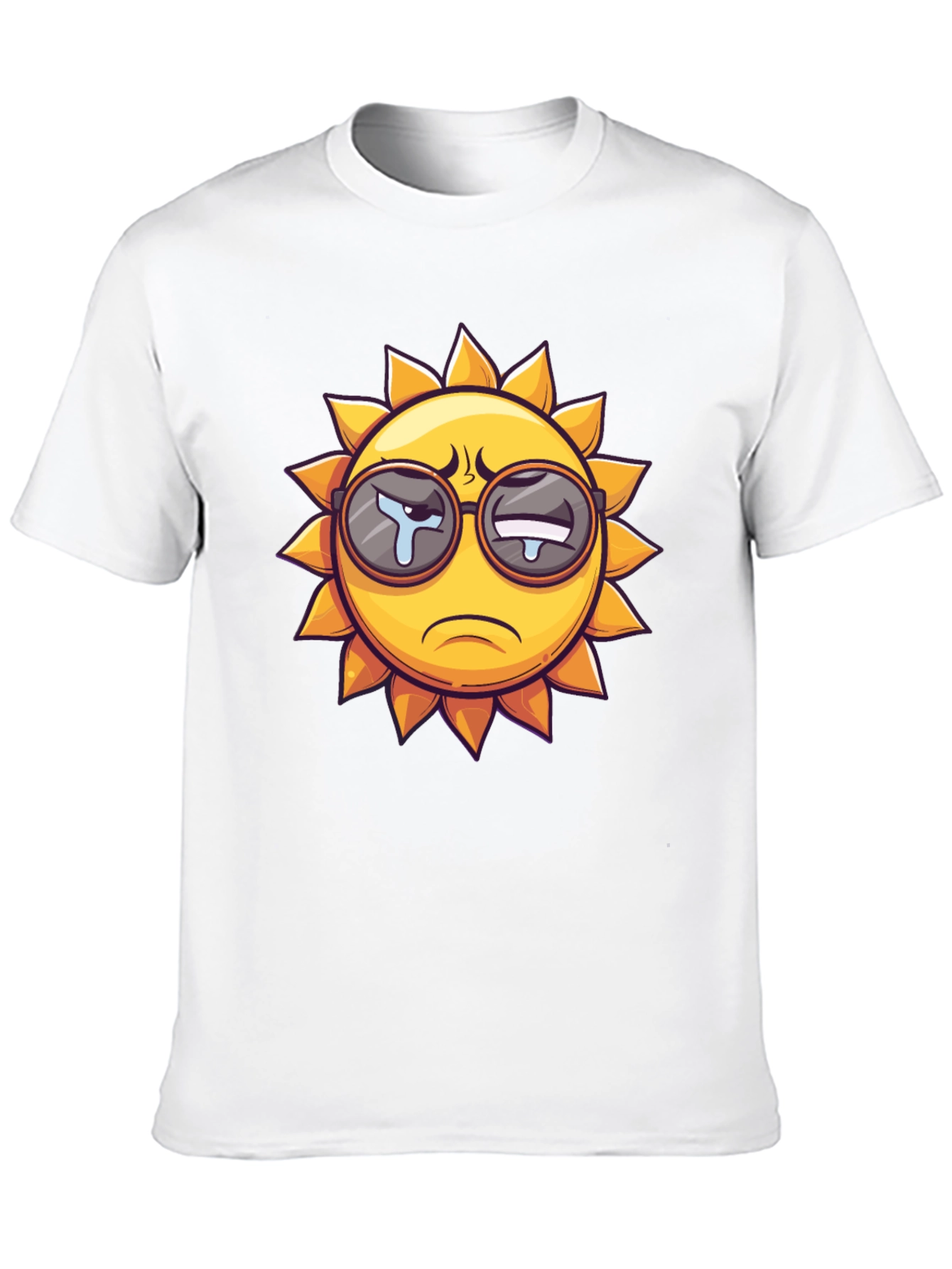 Sad Sun Graphic T-Shirt