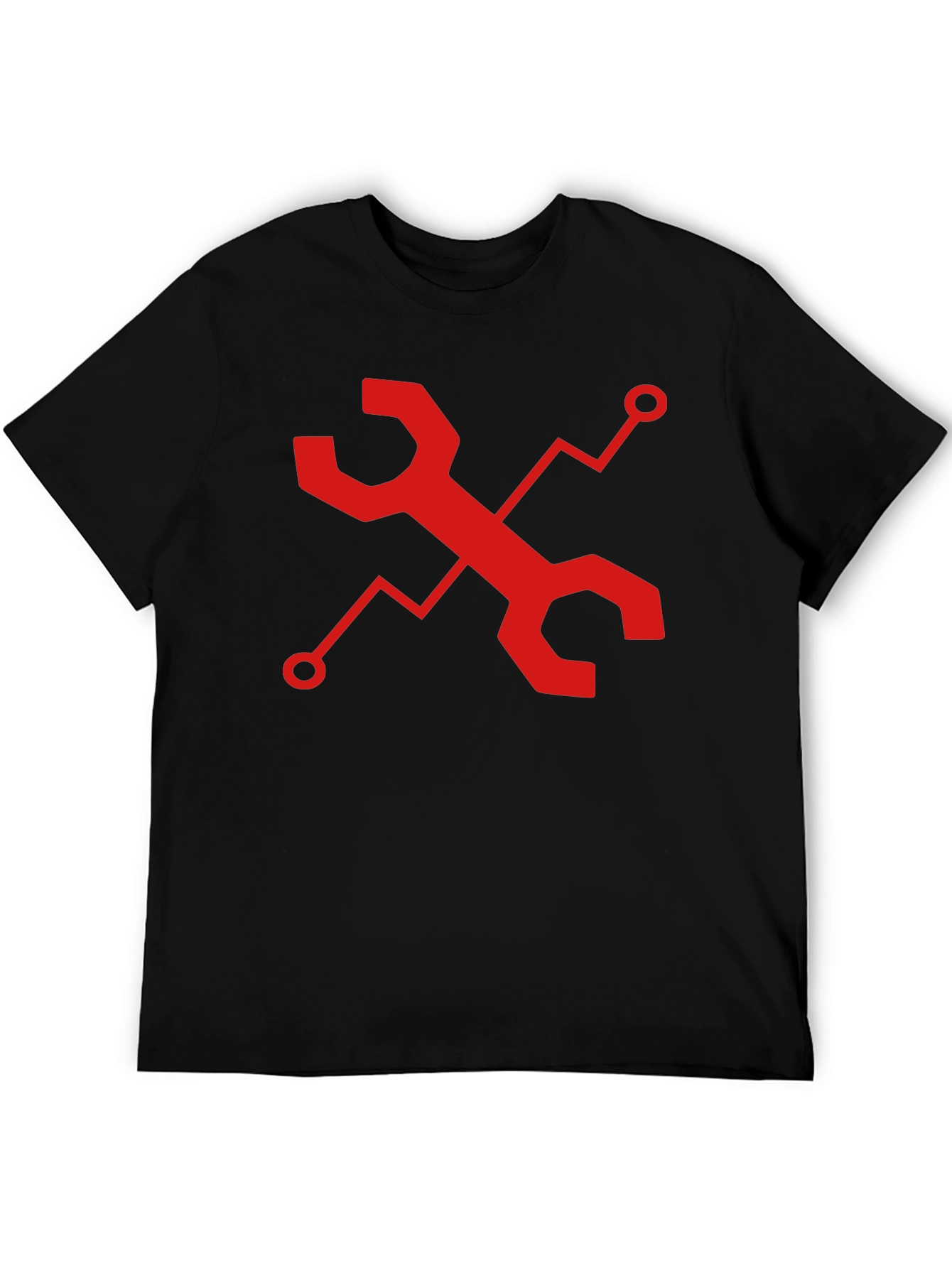 Tech Wrench Graphic Tee - Black Cotton Comfort