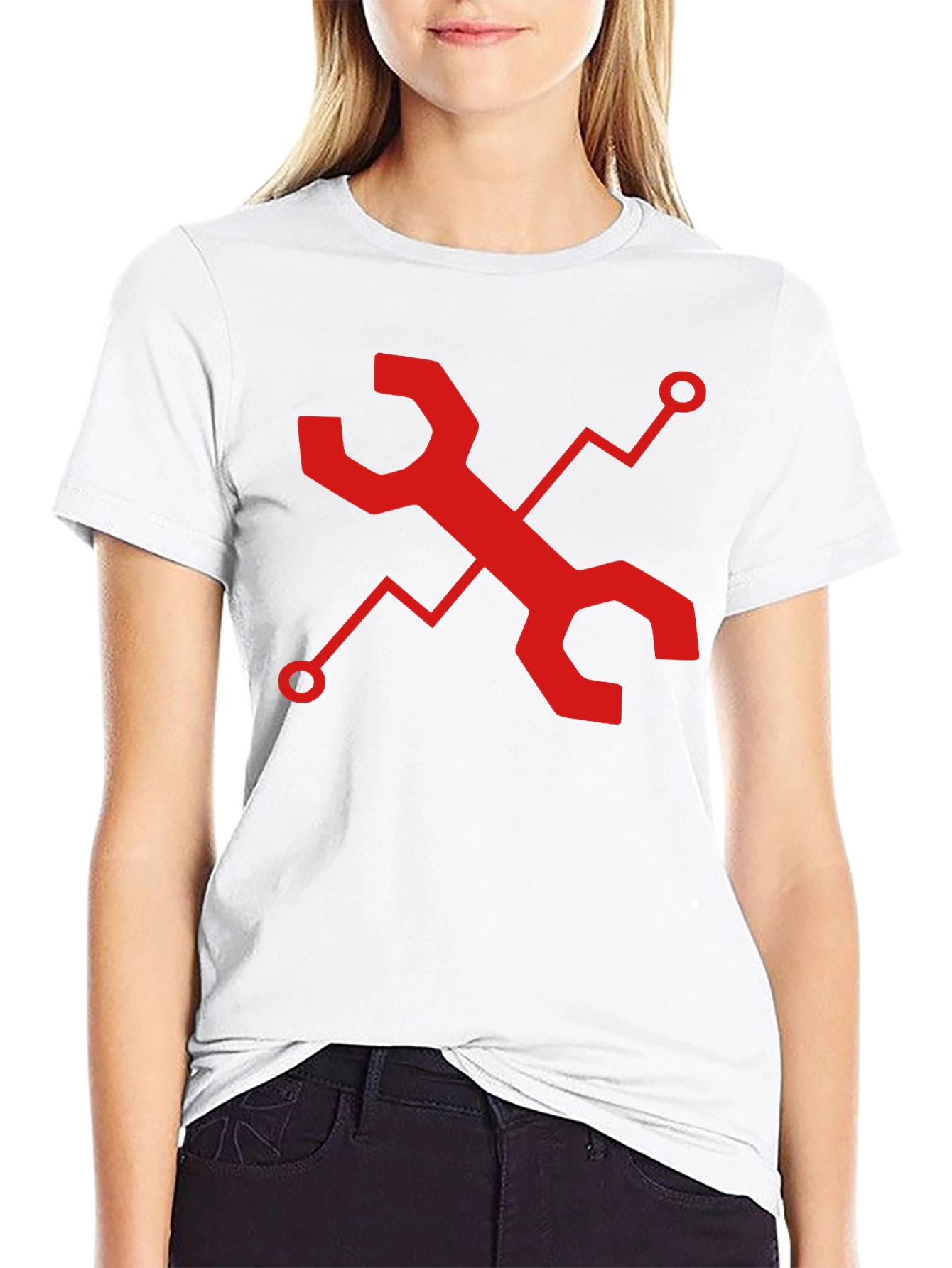 Tech Wrench Graphic Tee - Black Cotton Comfort