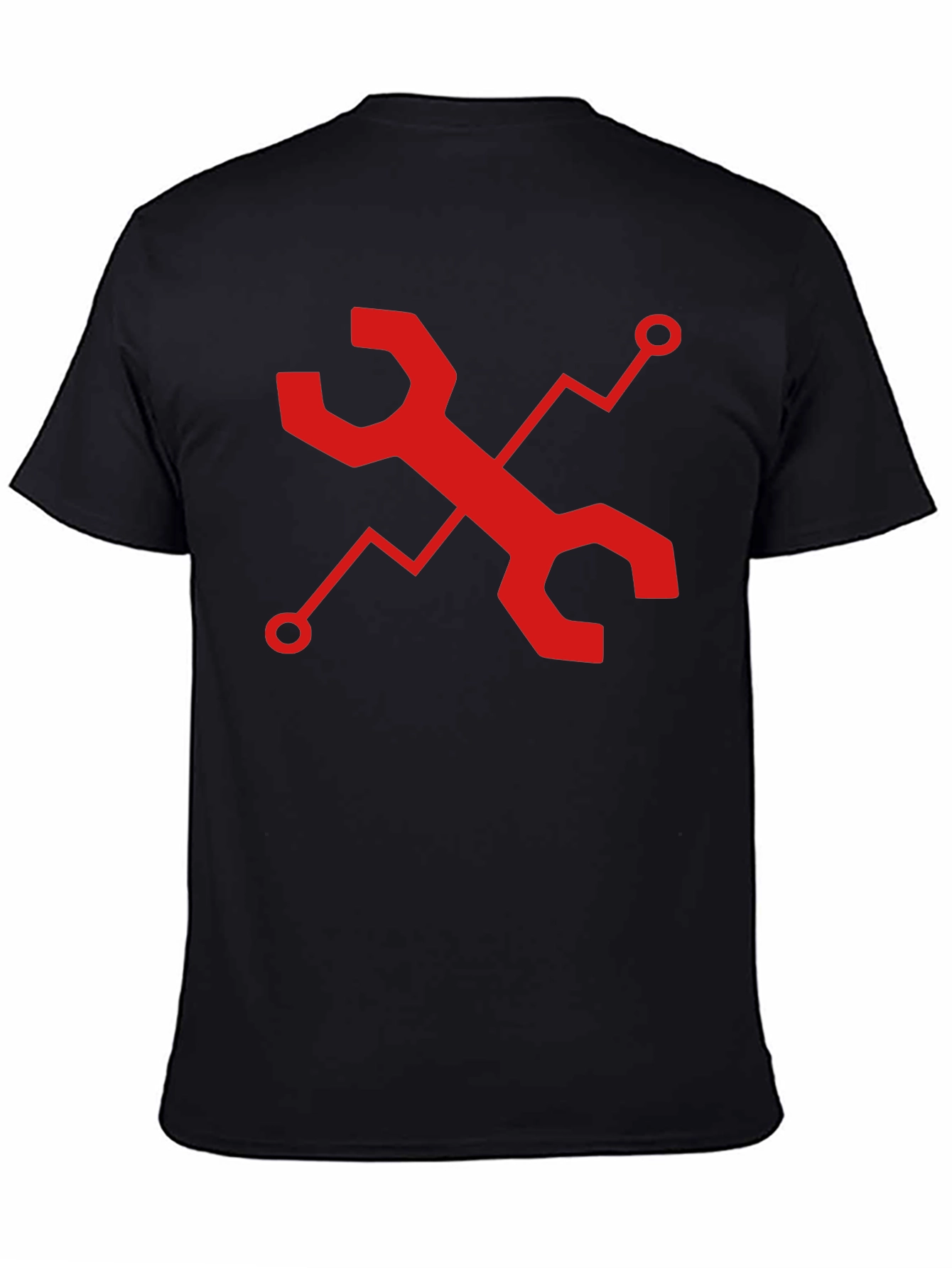 Tech Wrench Graphic Tee - Black Cotton Comfort
