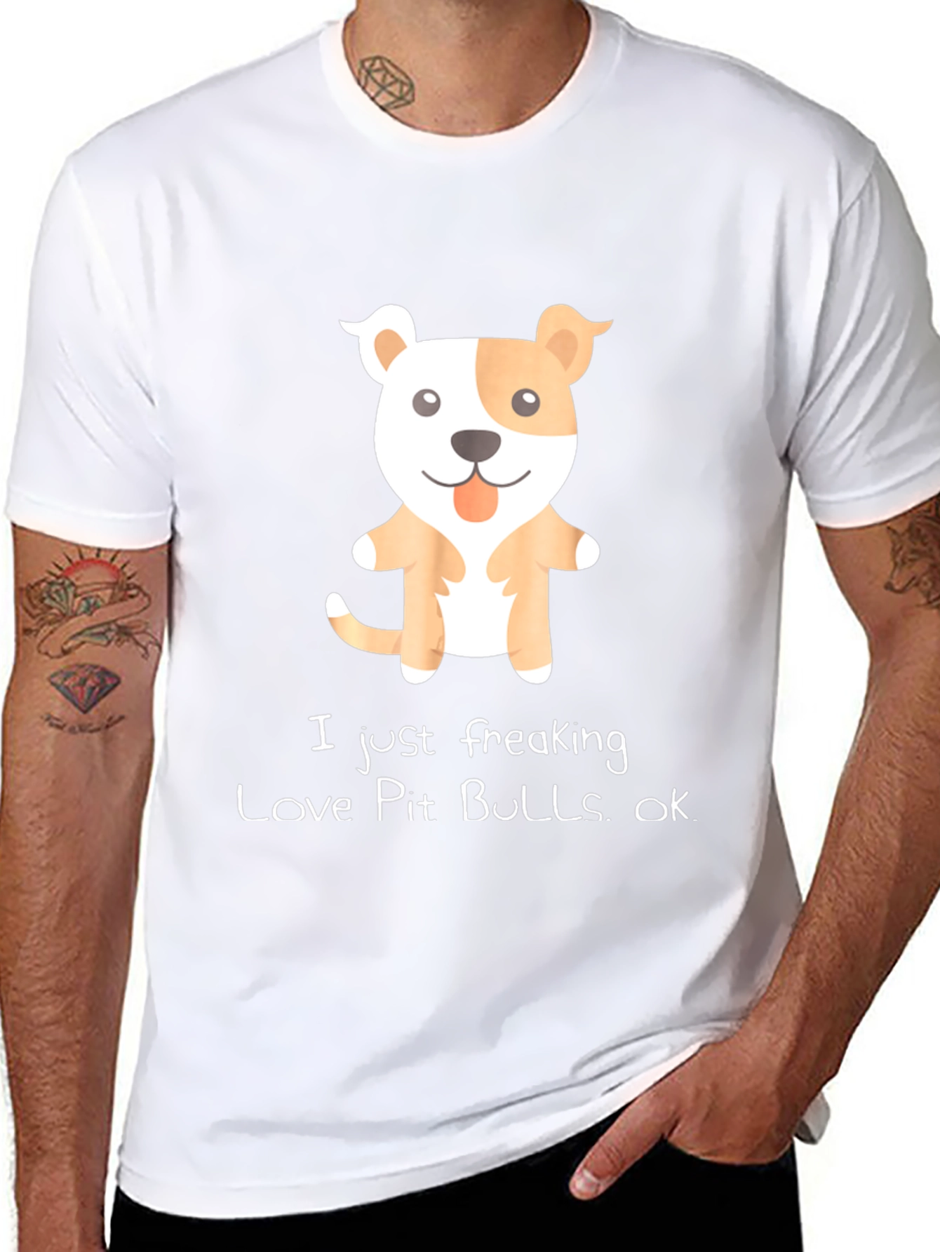 I Love Pit Bulls Graphic Tee