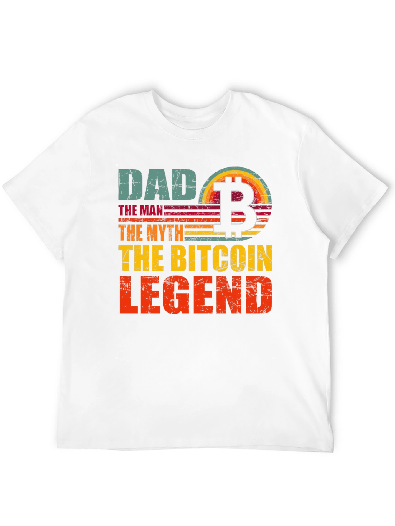 Bitcoin Dad Legend Graphic T-Shirt