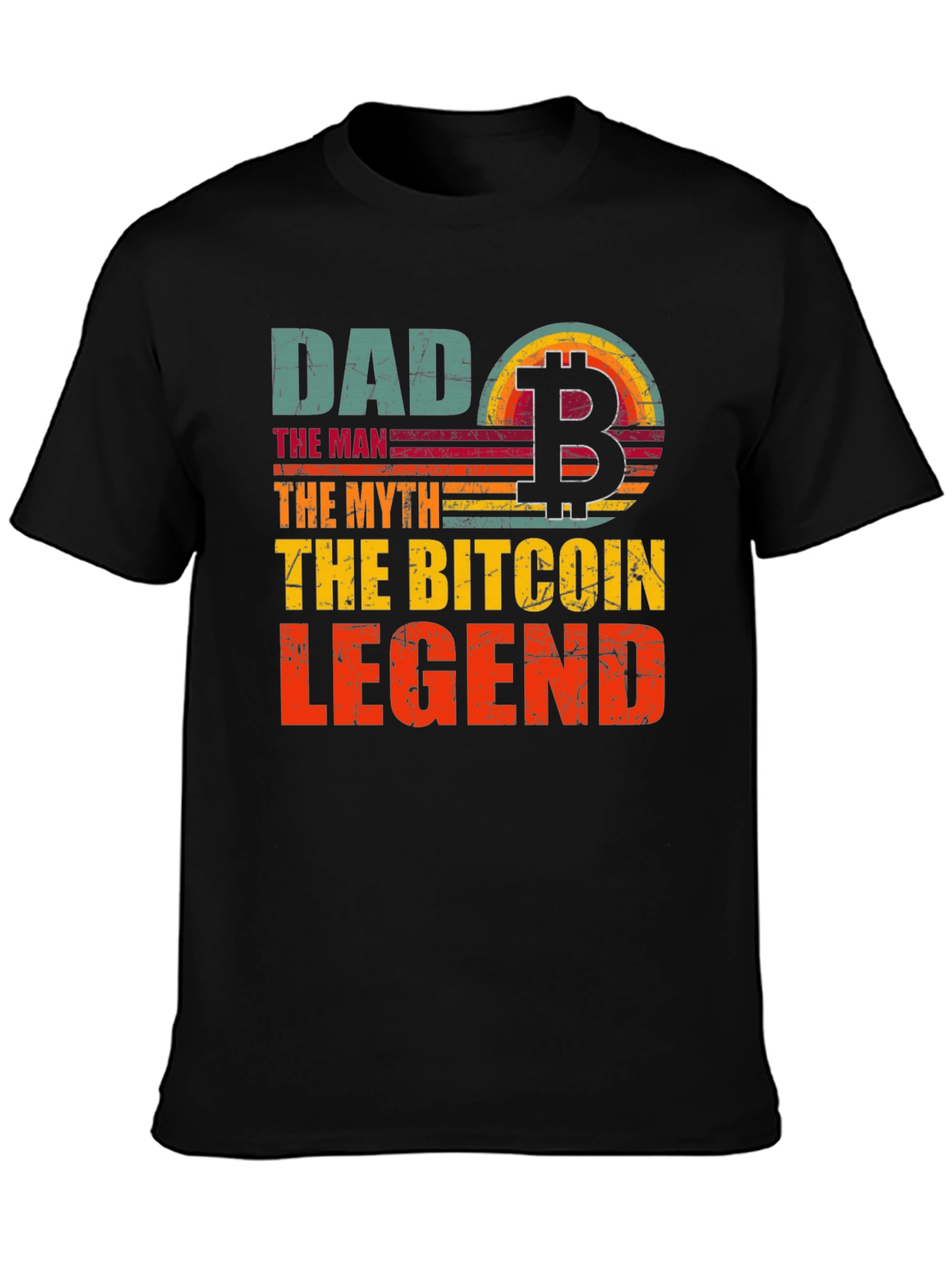 Bitcoin Dad Legend Graphic T-Shirt