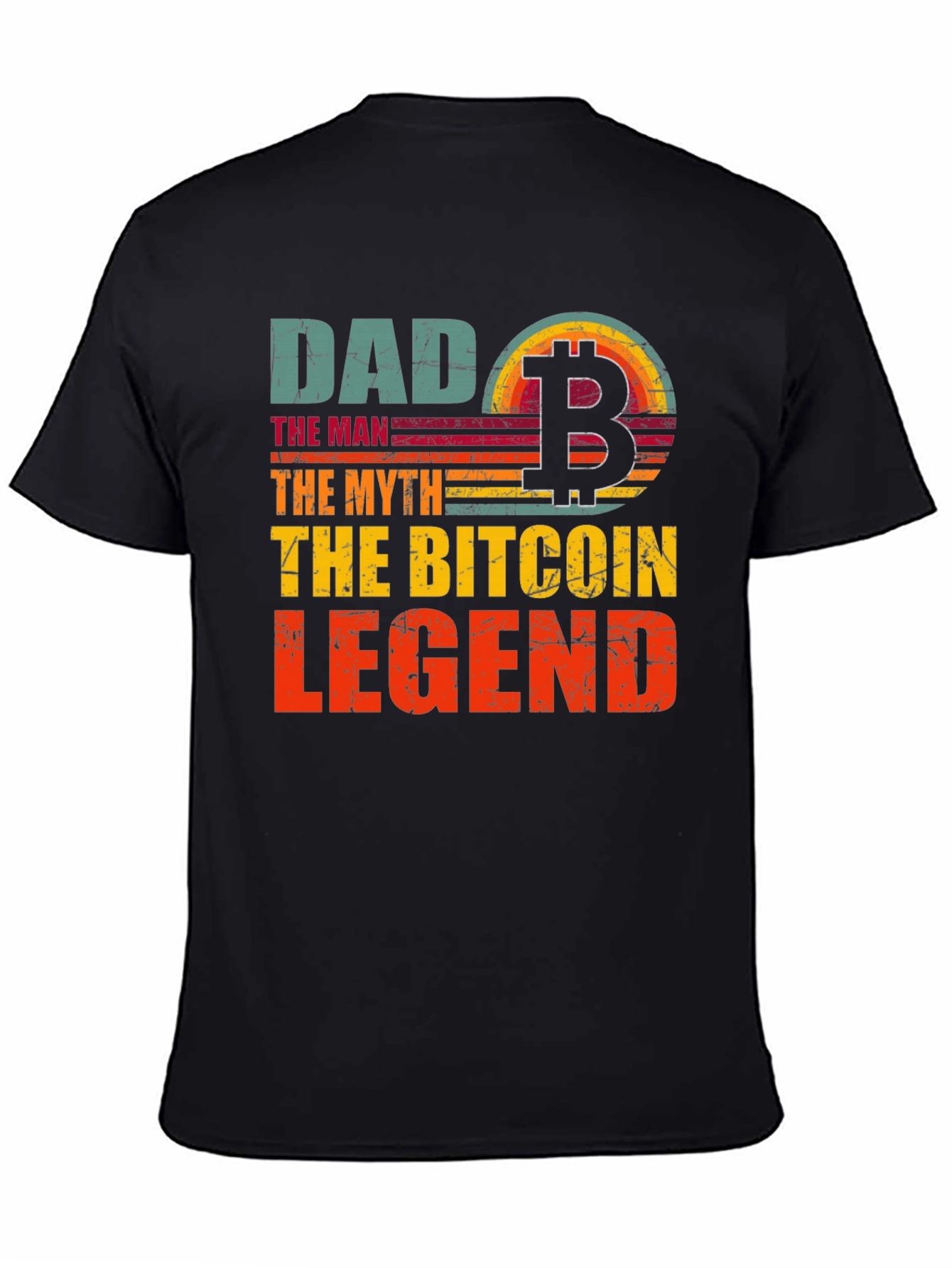 Bitcoin Dad Legend Graphic T-Shirt
