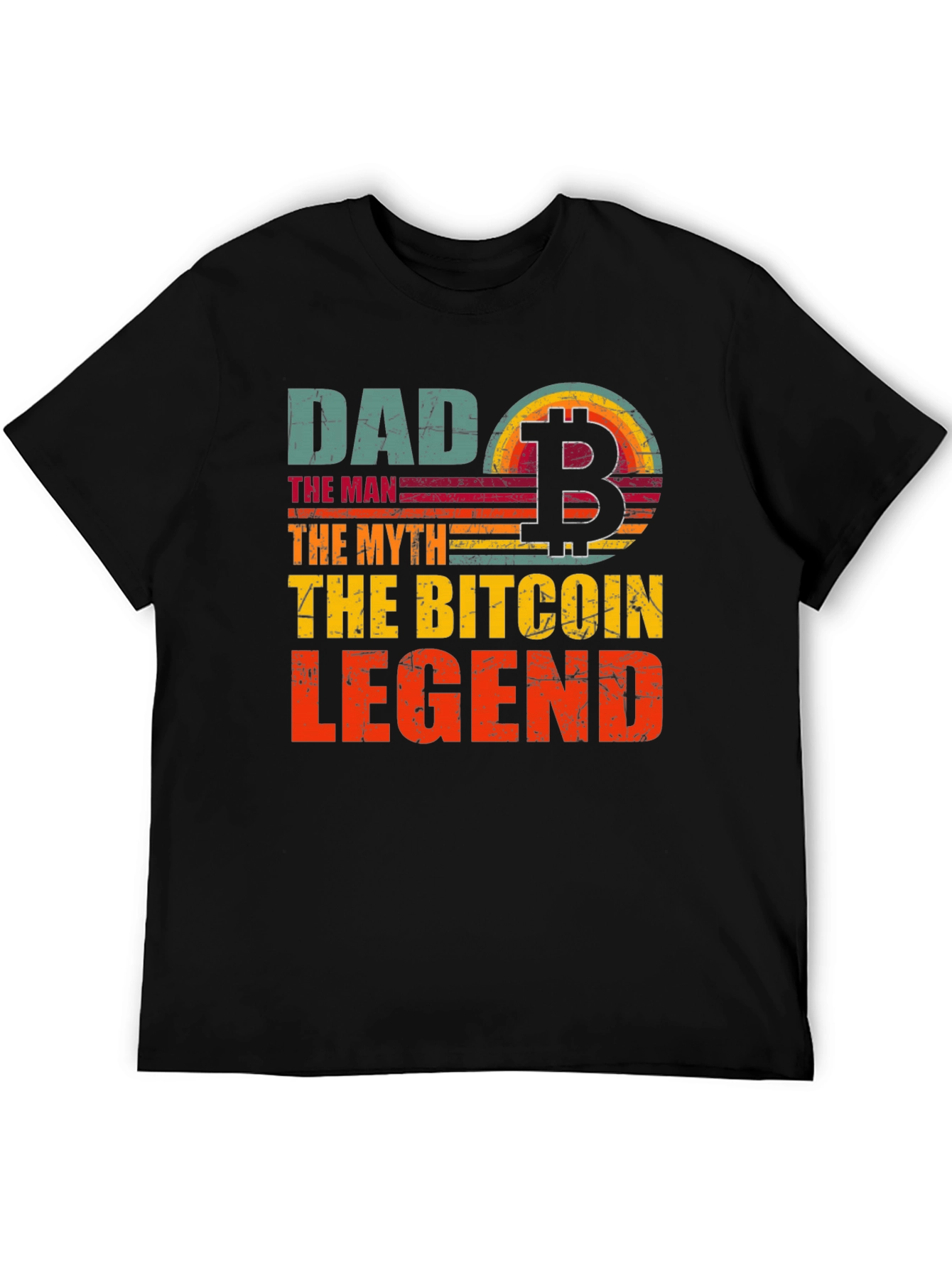 Bitcoin Dad Legend Graphic T-Shirt