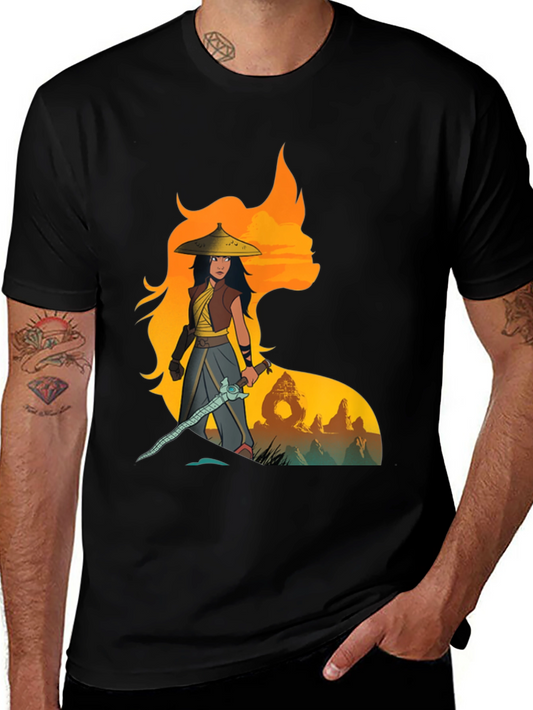 Raya and The Last Dragon Graphic Tee - Black Cotton