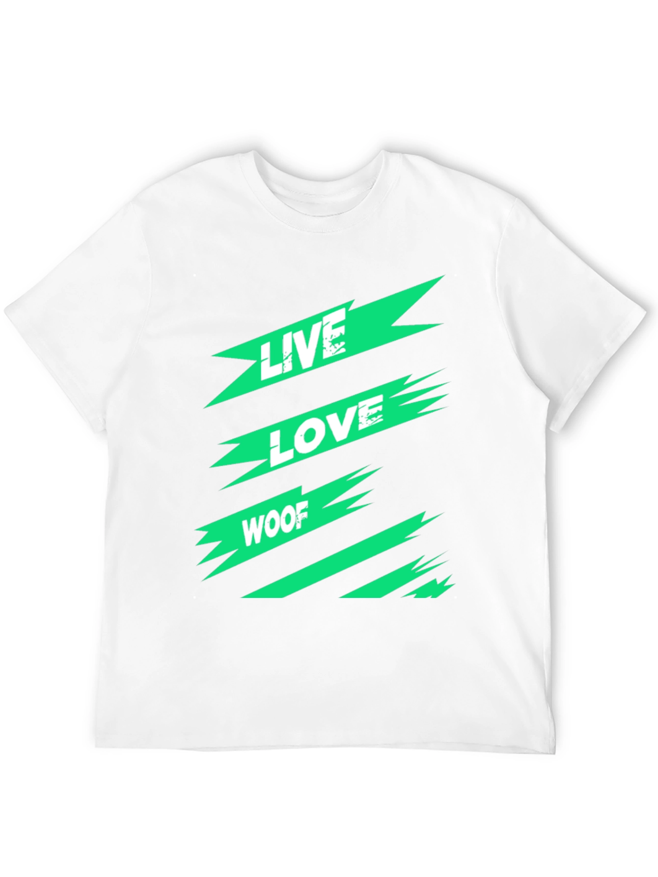 Live Love Woof Graphic Tee - Modern Black T-Shirt
