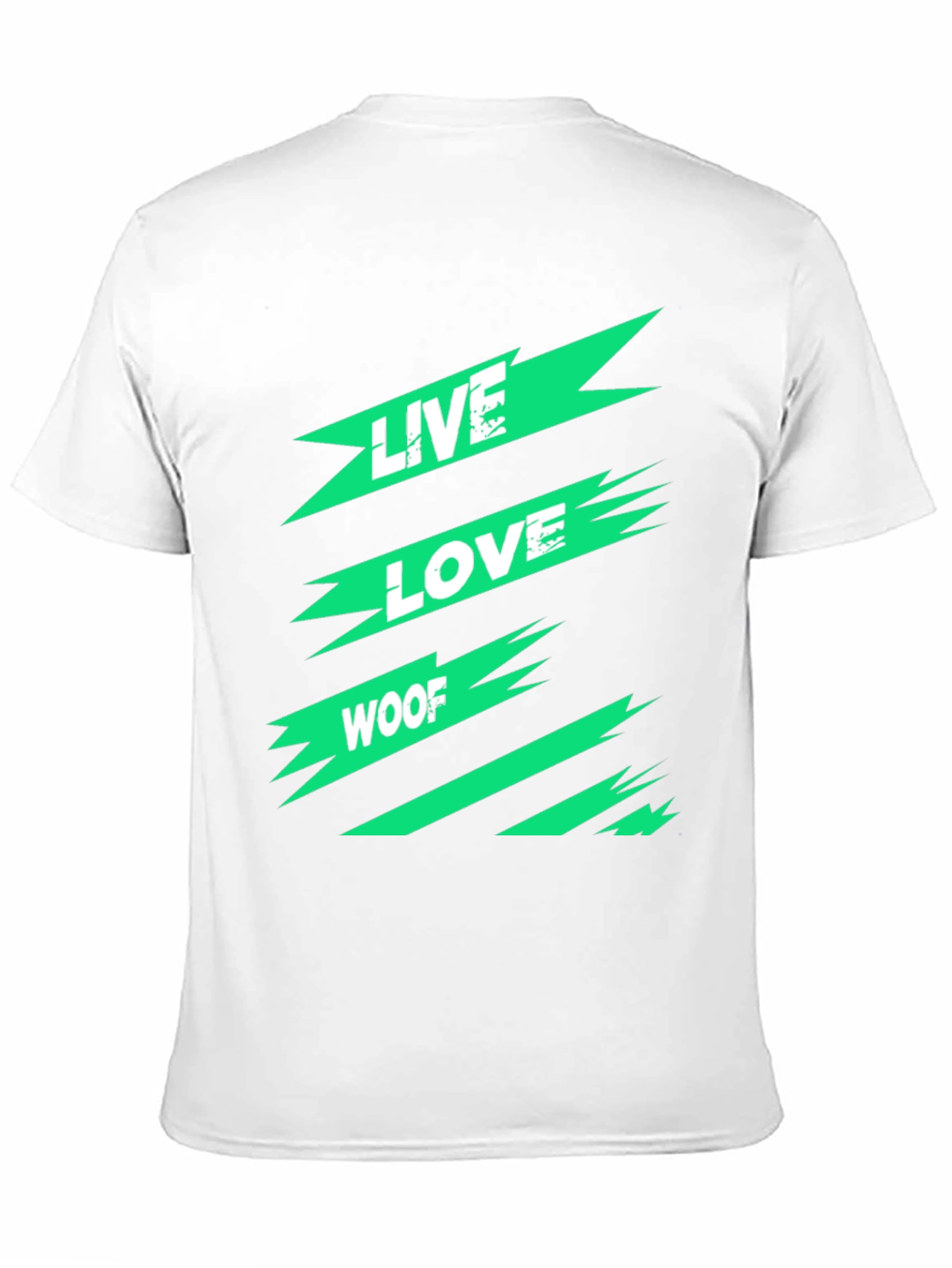Live Love Woof Graphic Tee - Modern Black T-Shirt