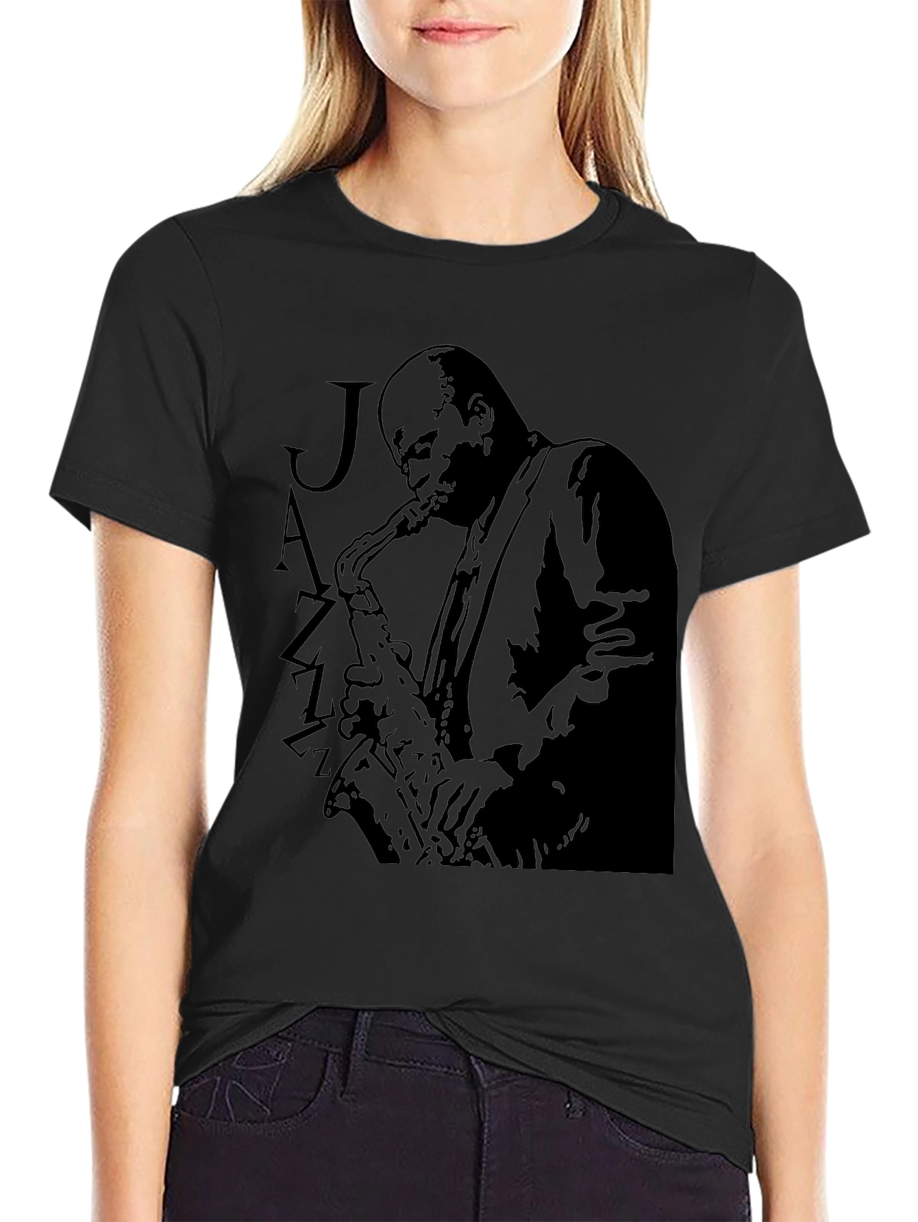 Jazz Saxophone Player Graphic T-Shirt
