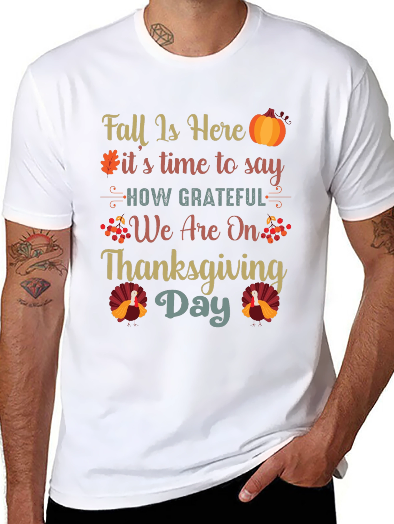 Thanksgiving Fall Grateful Graphic Tee