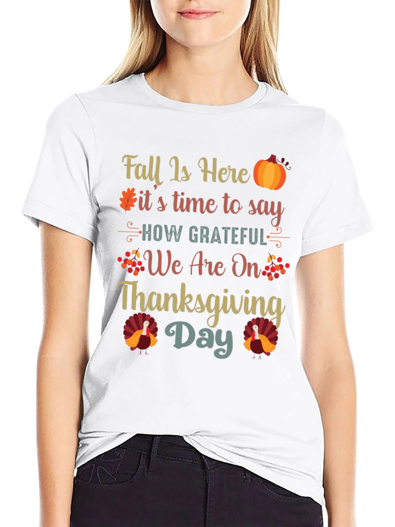 Thanksgiving Fall Grateful Graphic Tee