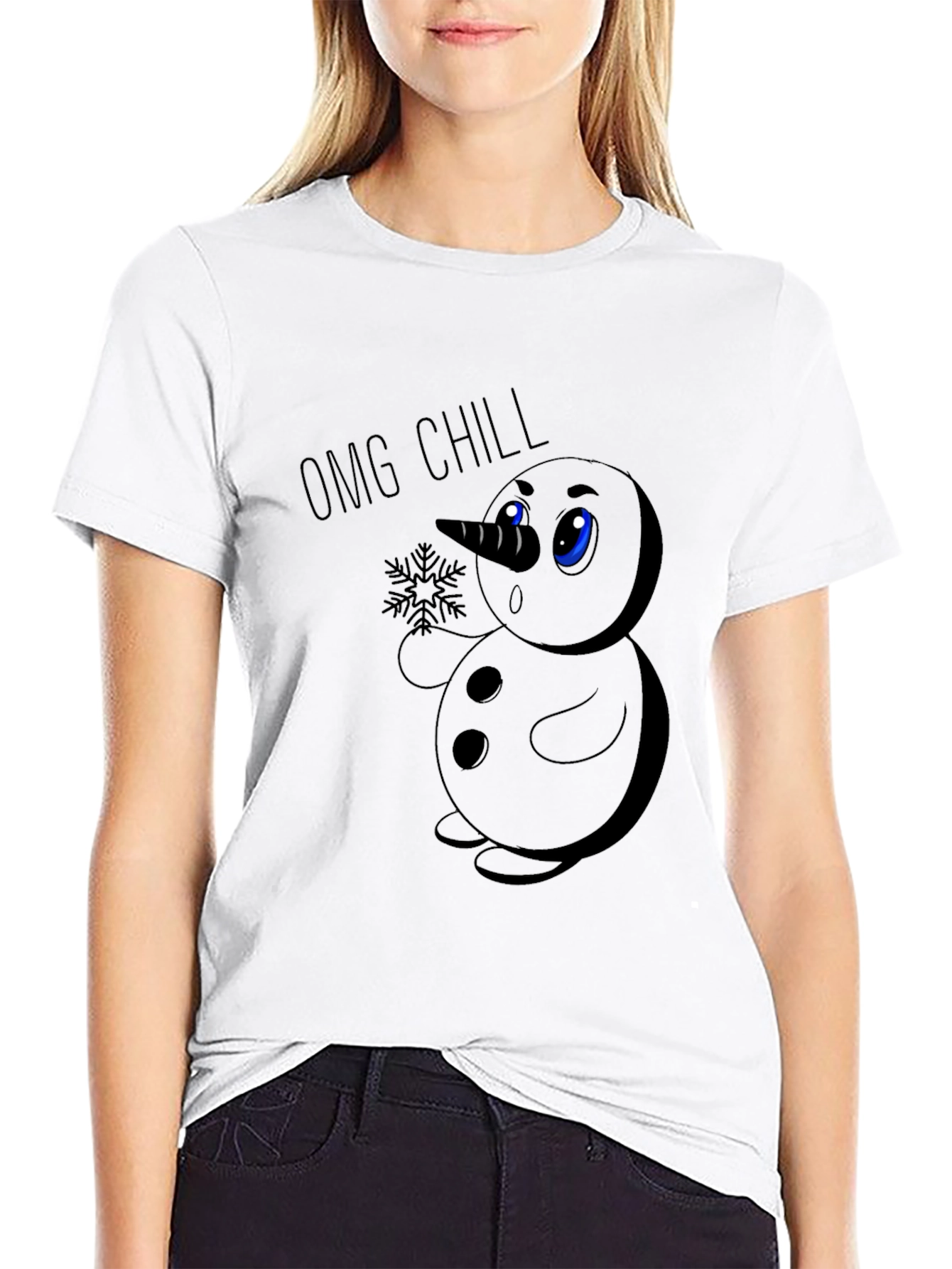 OMG Chill Snowman Graphic Tee