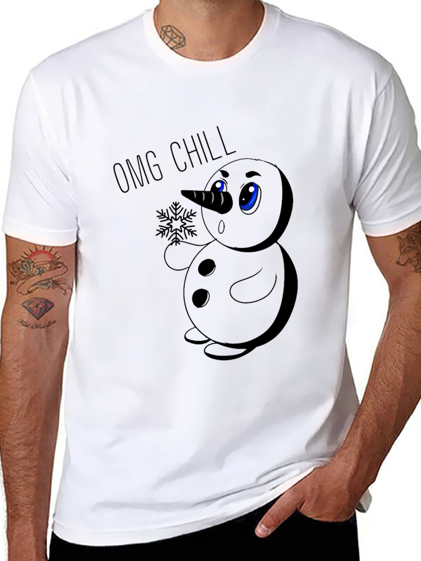 OMG Chill Snowman Graphic Tee