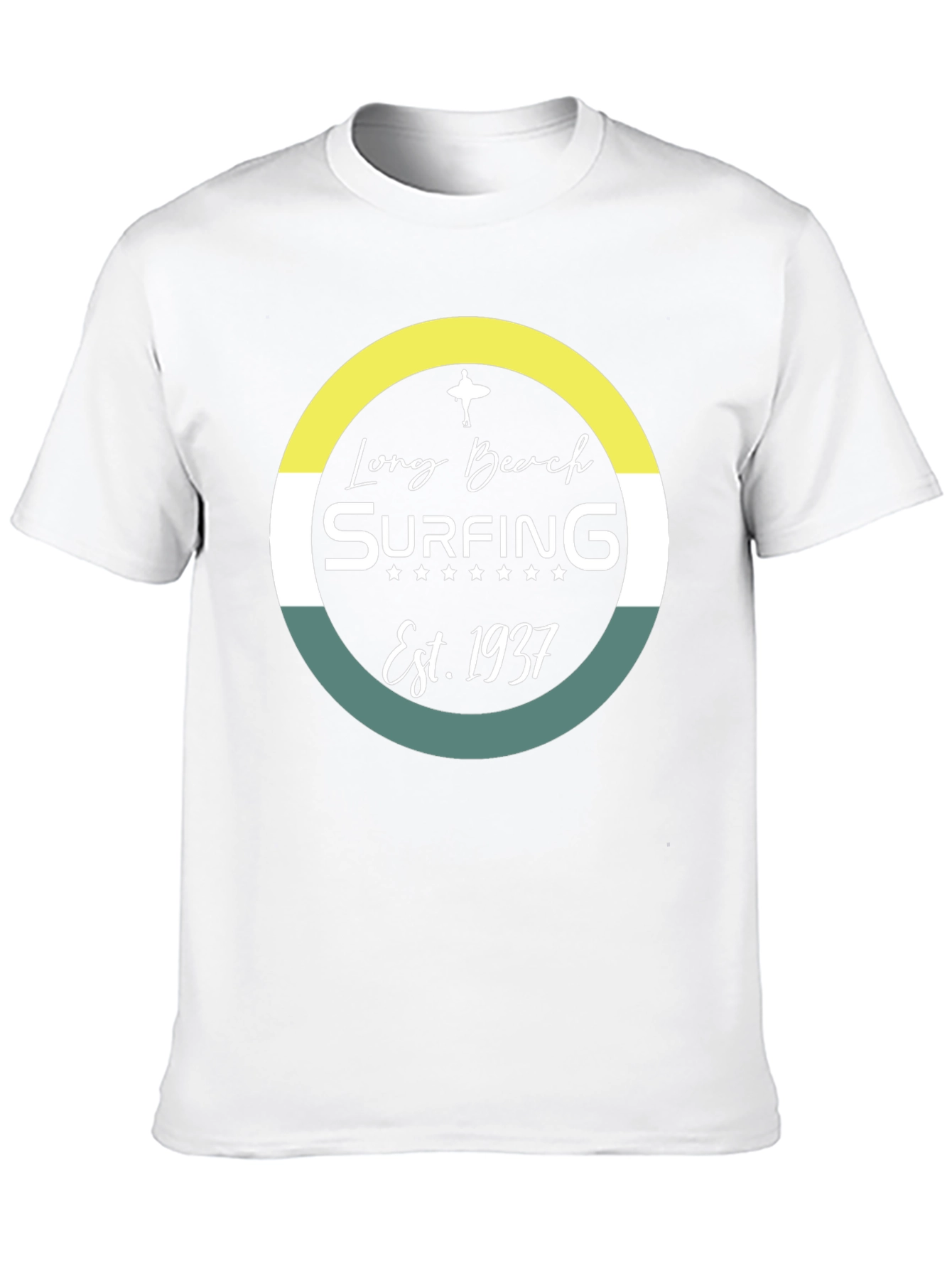 Long Beach Surfing Est. 1937 Black Graphic Tee