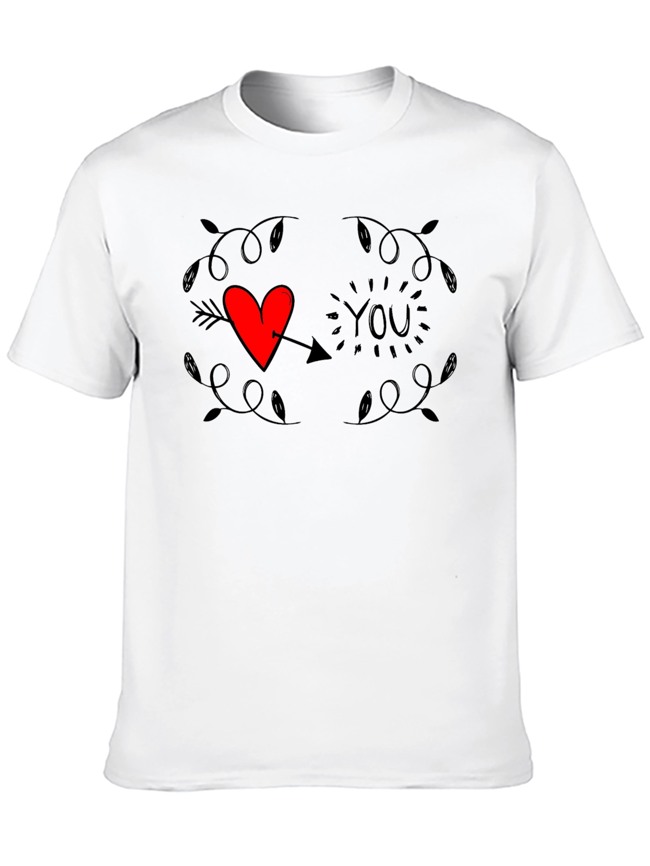 Heart You Graphic Tee - Trendy Black T-Shirt