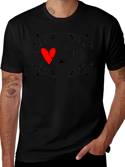 Heart You Graphic Tee - Trendy Black T-Shirt