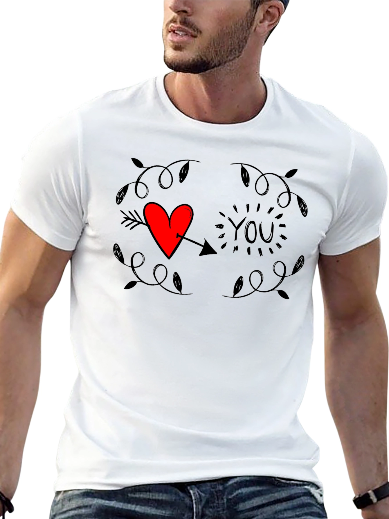 Heart You Graphic Tee - Trendy Black T-Shirt