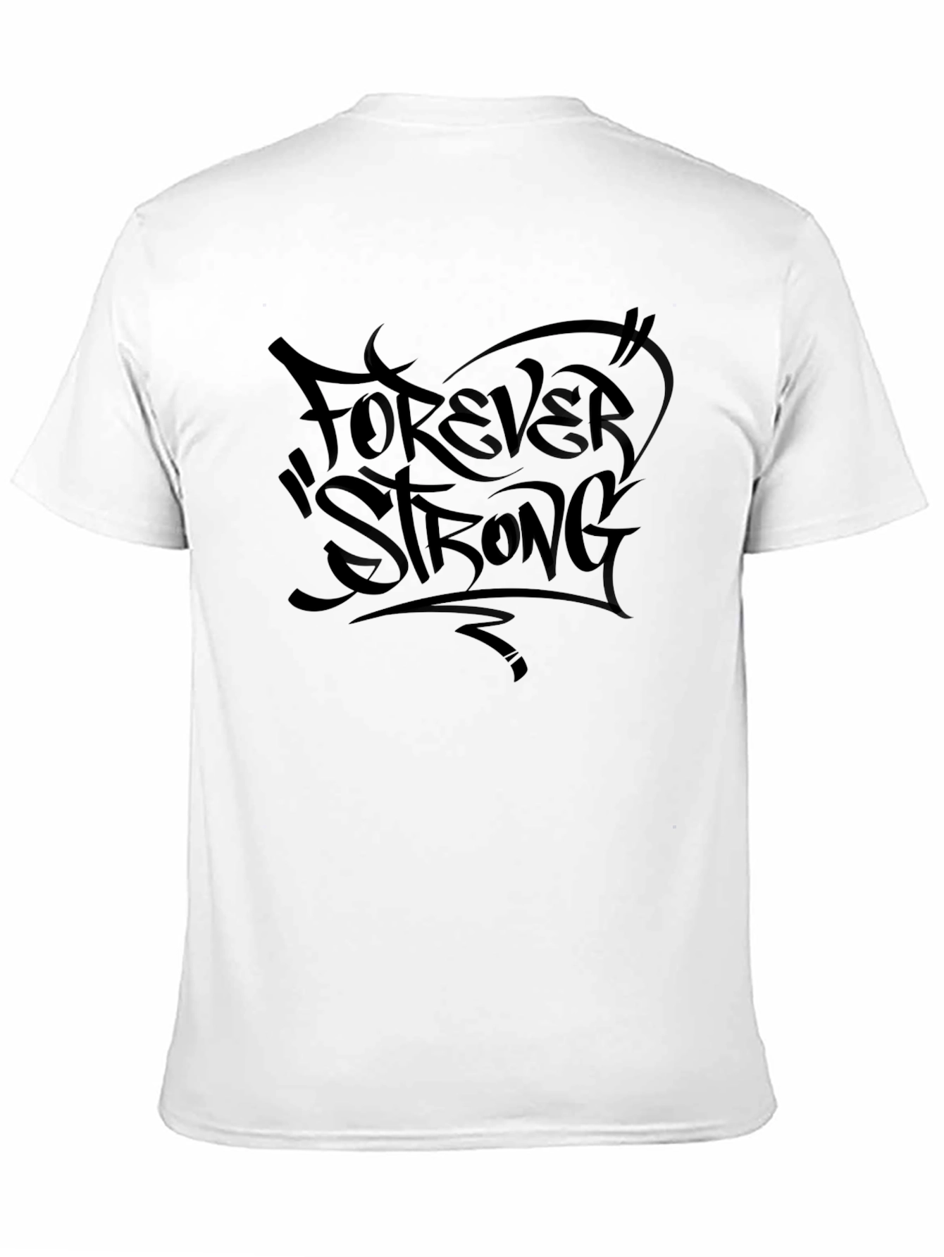 Forever Strong Black Graphic T-Shirt