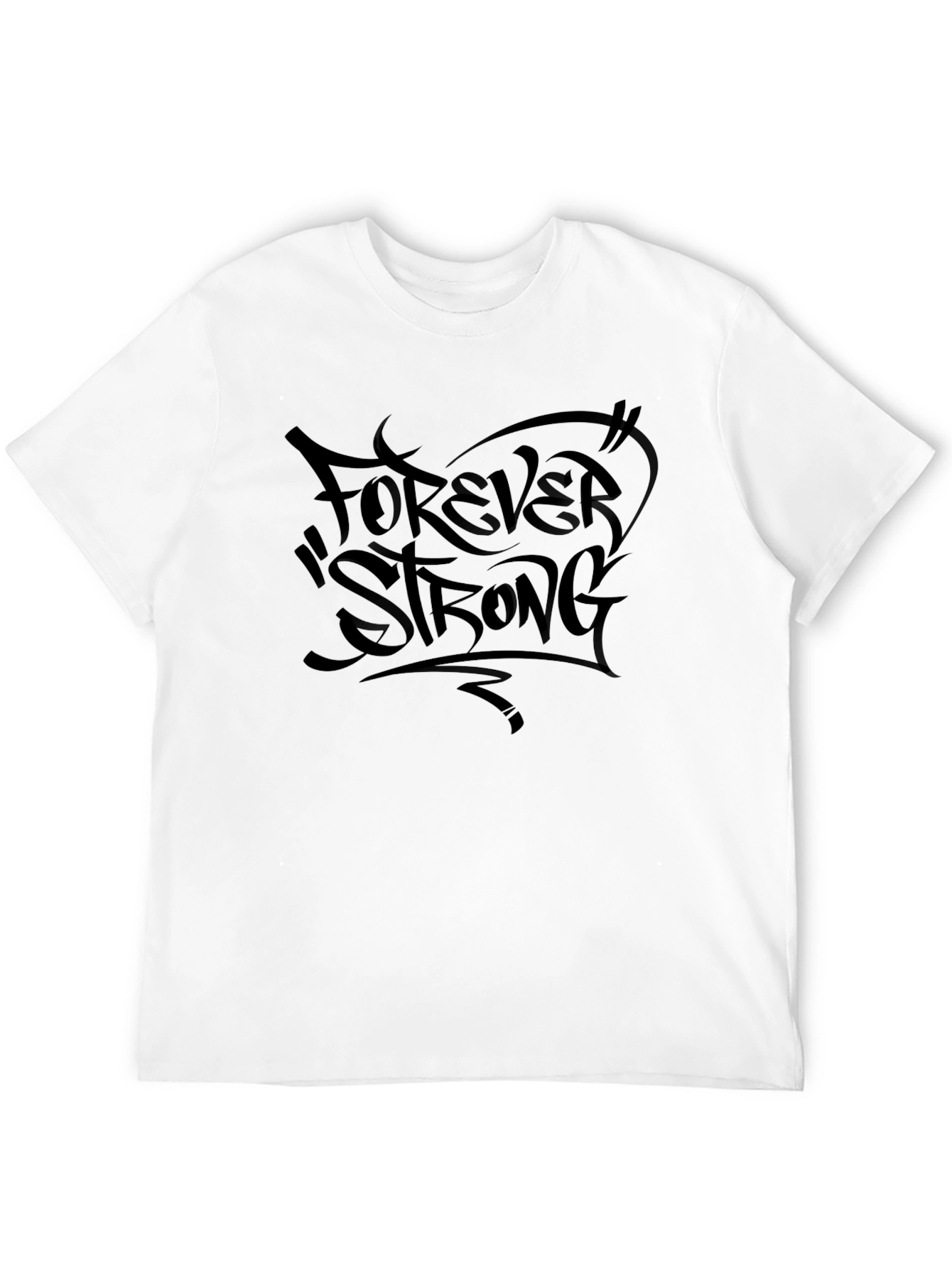 Forever Strong Black Graphic T-Shirt