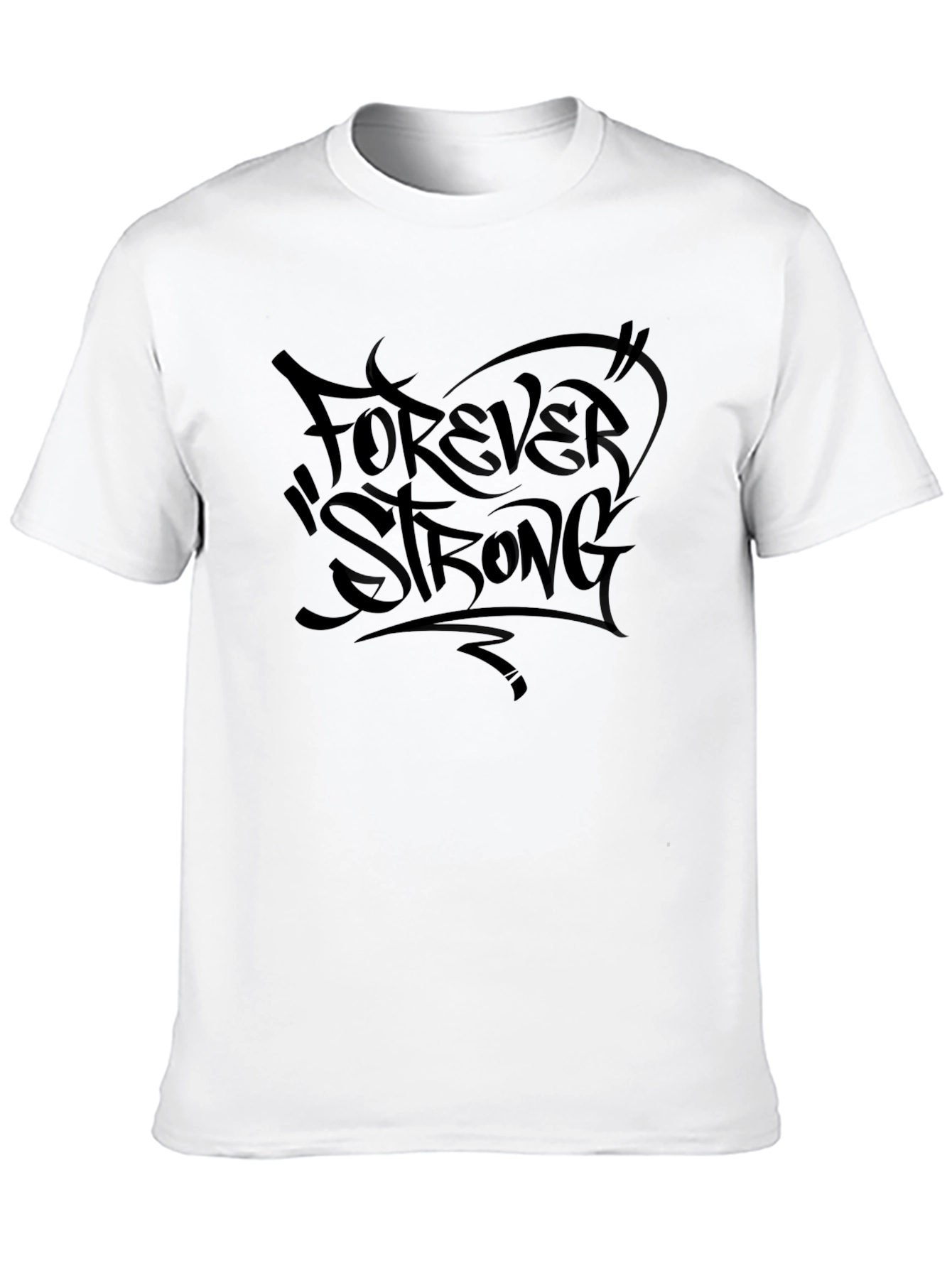 Forever Strong Black Graphic T-Shirt