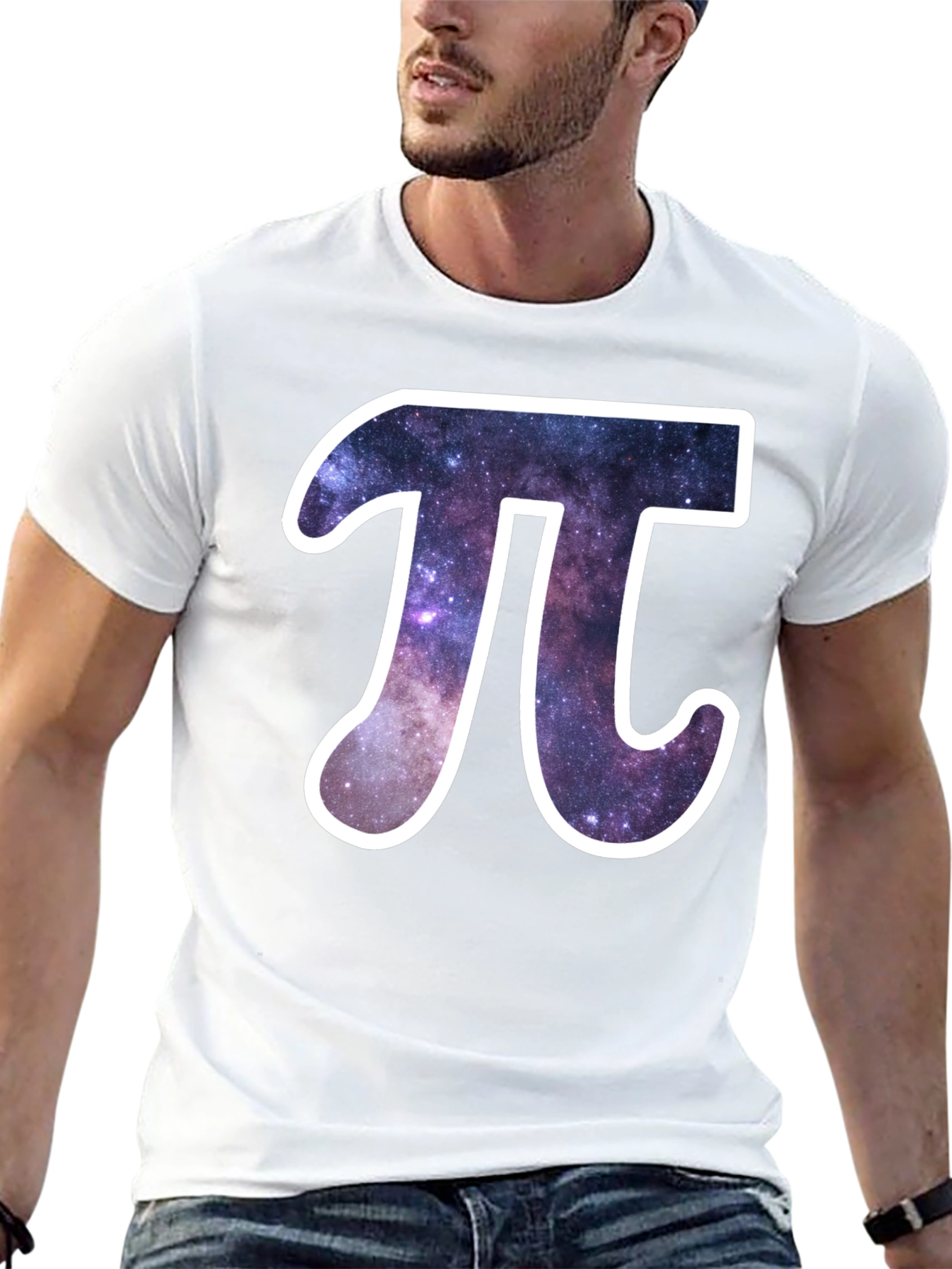Galaxy Pi Symbol Graphic T-Shirt