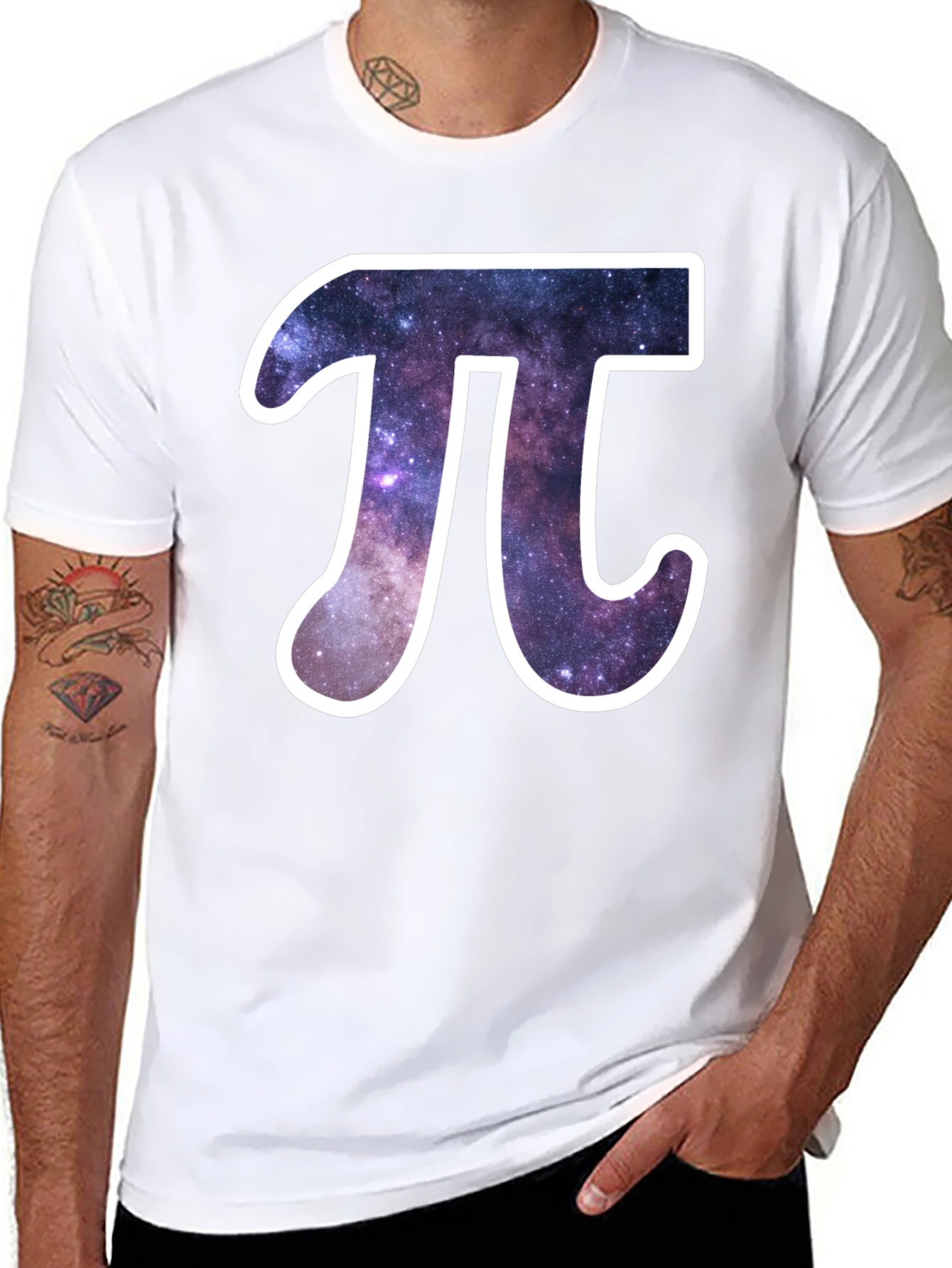 Galaxy Pi Symbol Graphic T-Shirt