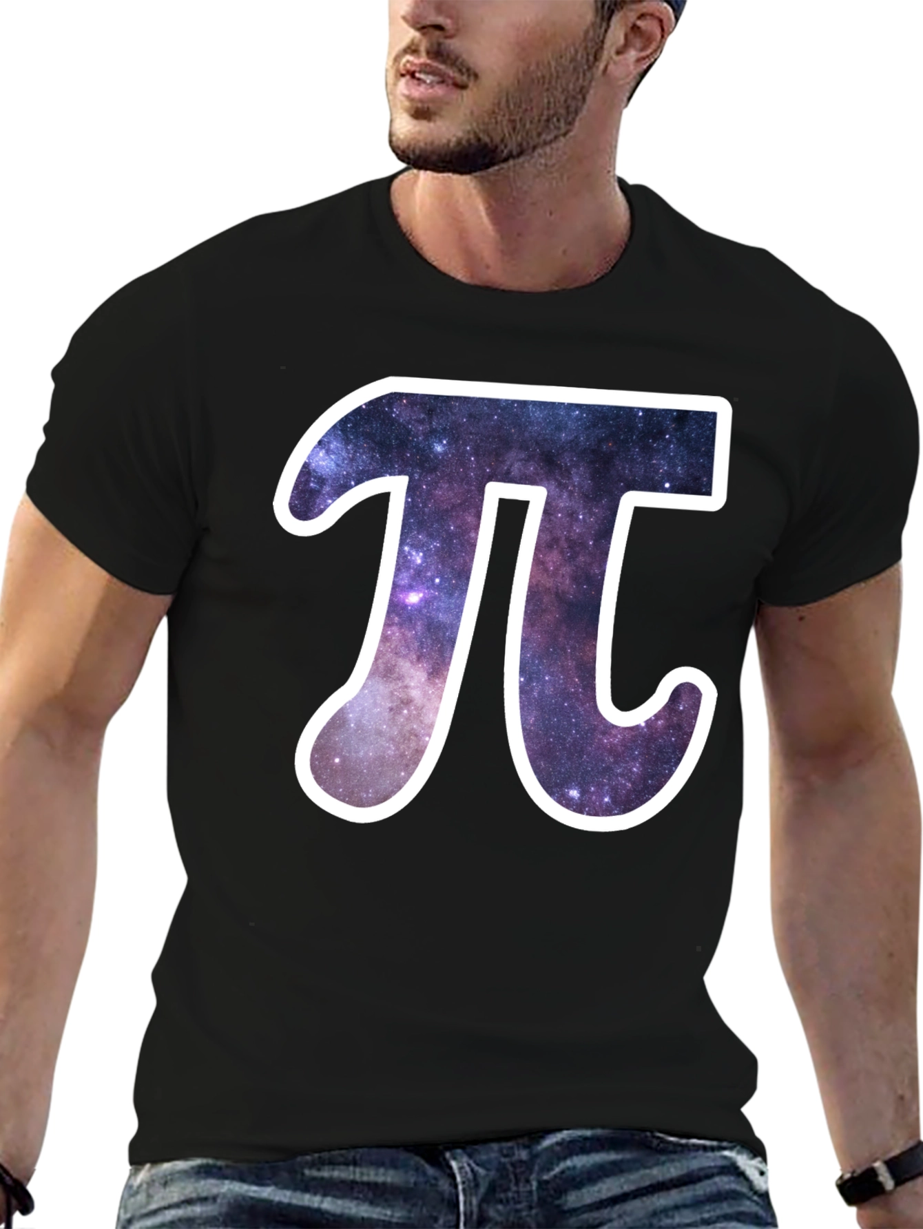 Galaxy Pi Symbol Graphic T-Shirt