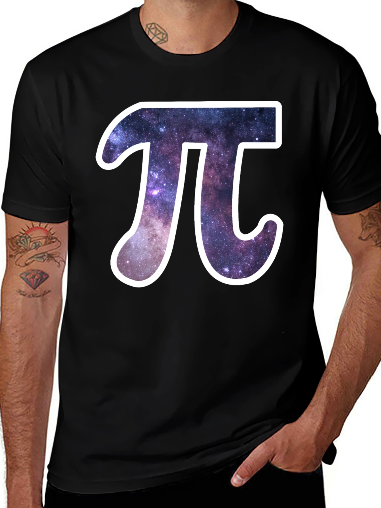Galaxy Pi Symbol Graphic T-Shirt