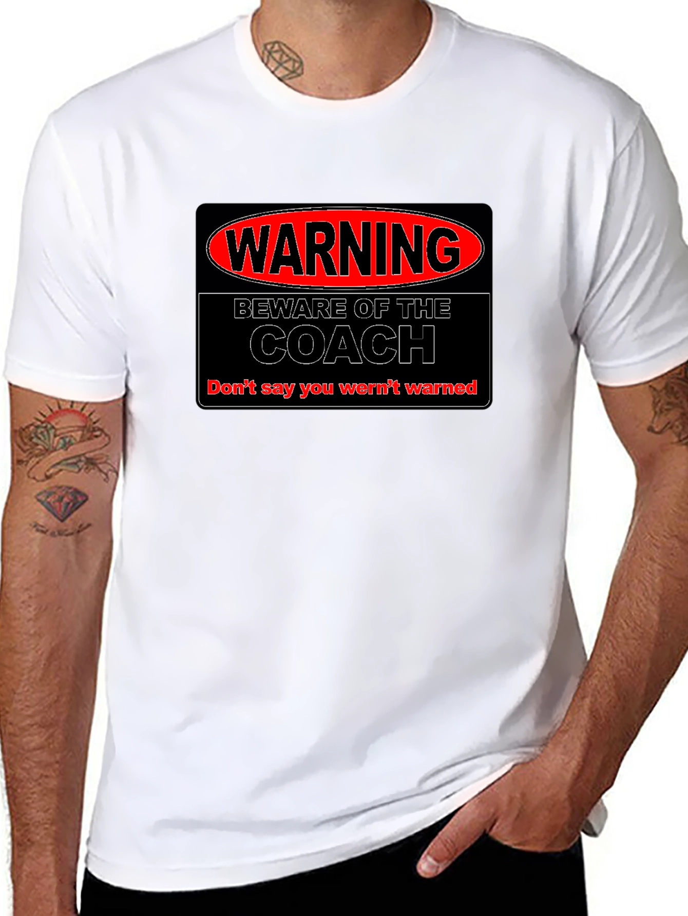 Warning Beware of Coach Black T-Shirt