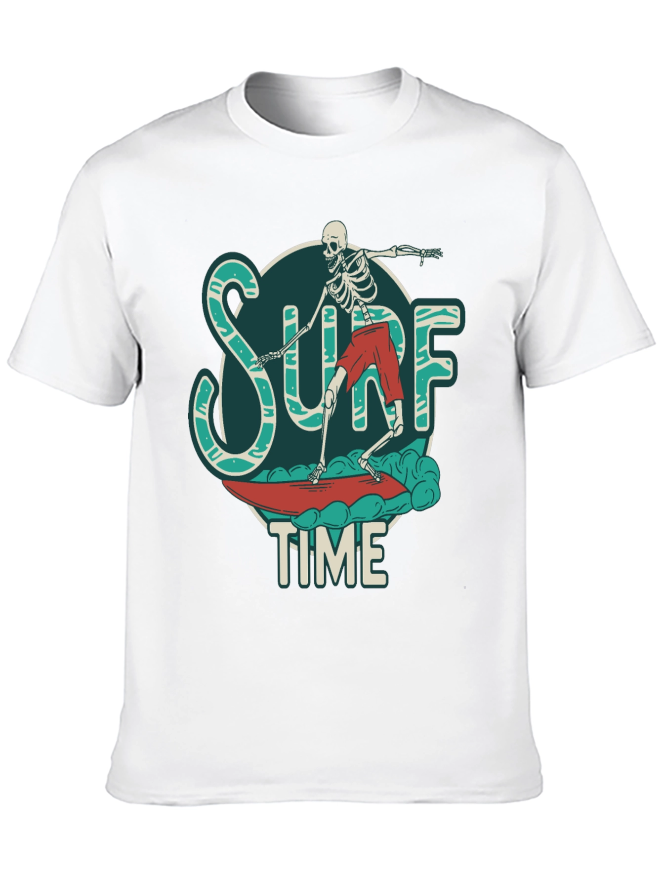 Surf Time Skeleton Graphic Tee