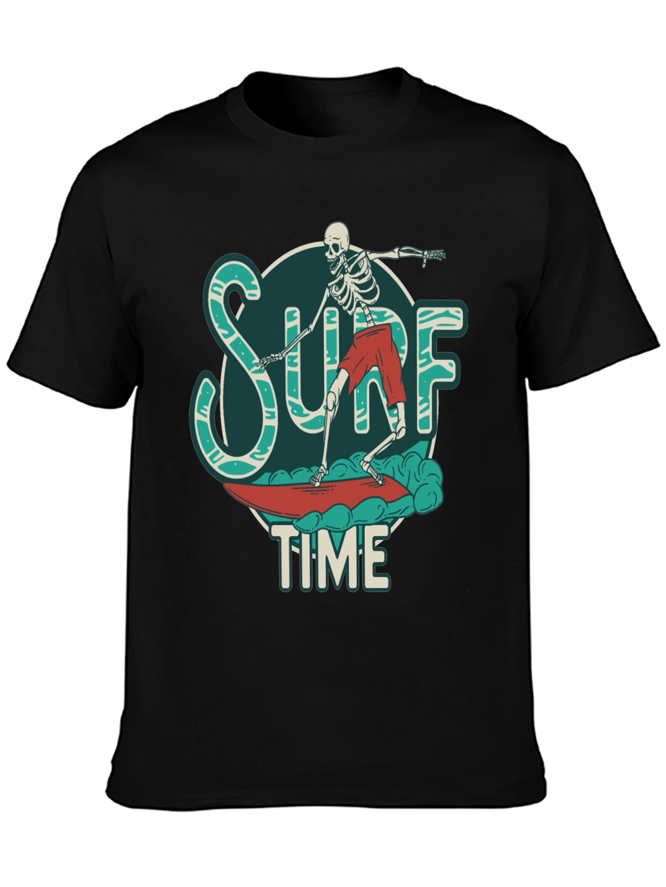 Surf Time Skeleton Graphic Tee