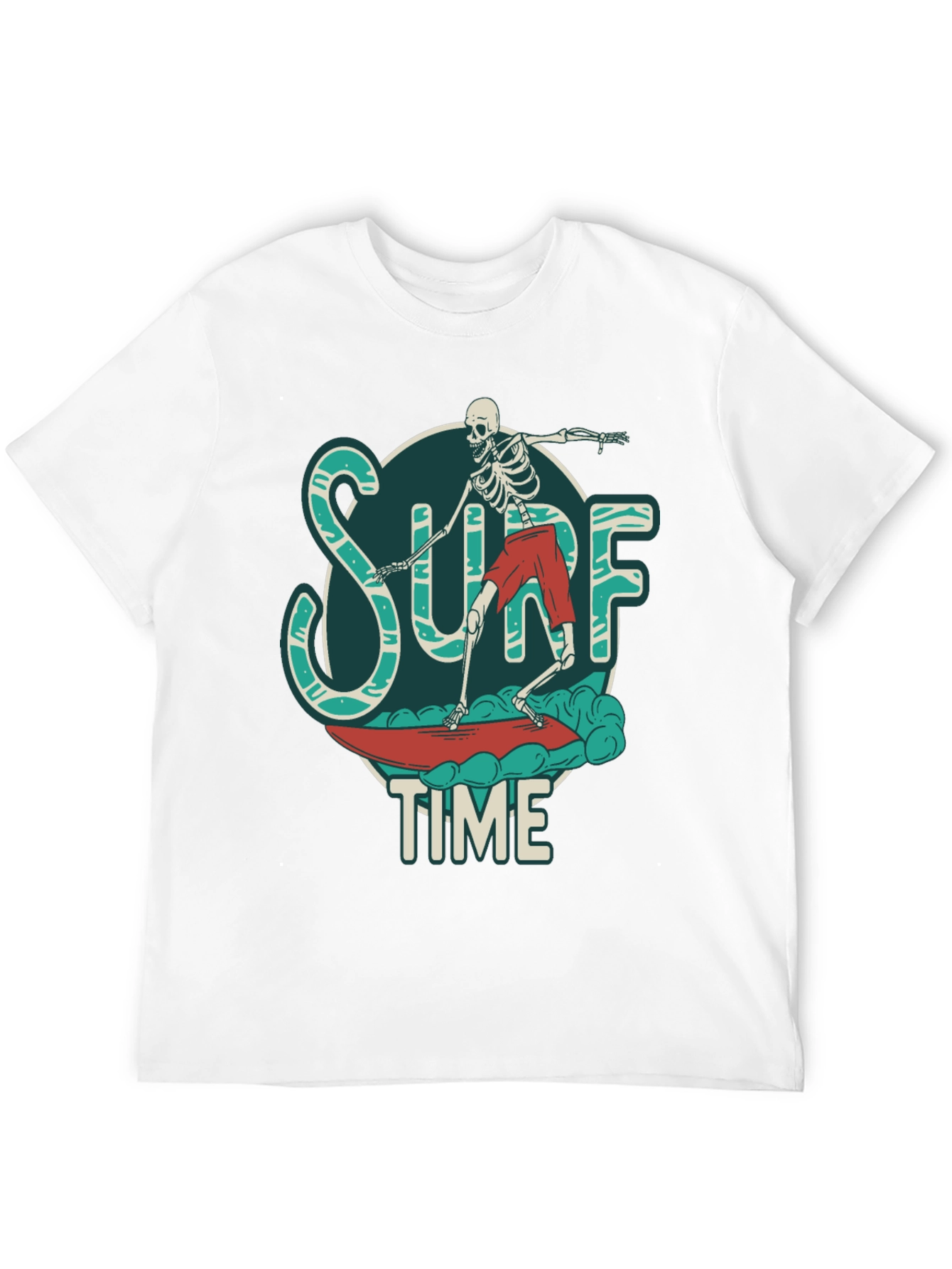 Surf Time Skeleton Graphic Tee