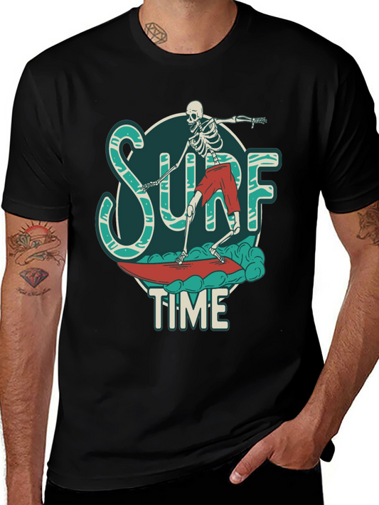 Surf Time Skeleton Graphic Tee