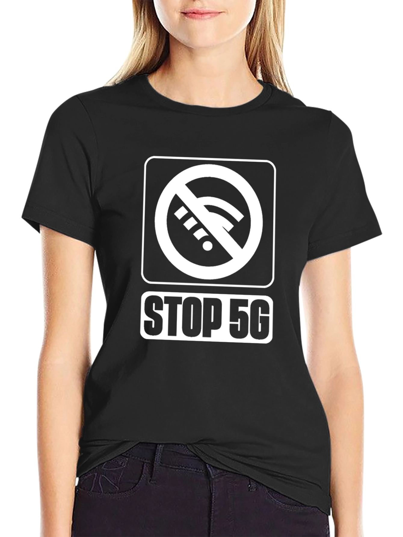 Stop 5G Black T-Shirt - Protest Tee