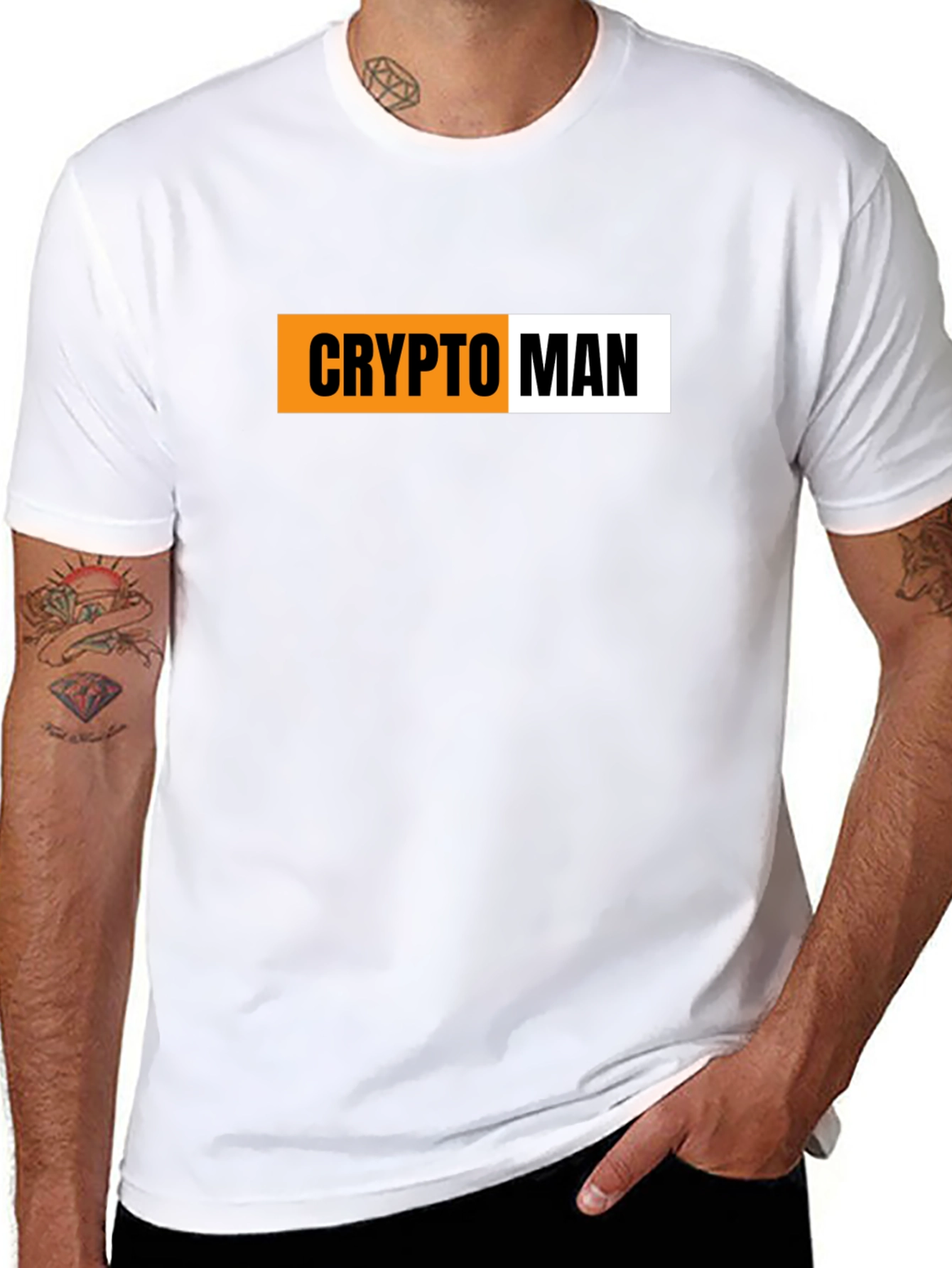 Crypto Man Graphic T-Shirt - Bitcoin Enthusiast Tee