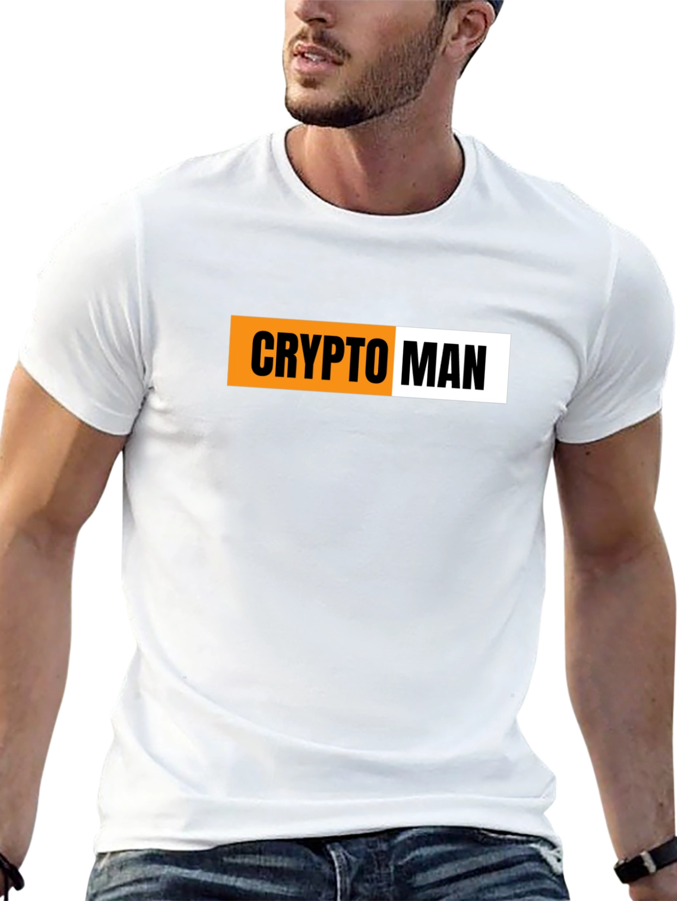 Crypto Man Graphic T-Shirt - Bitcoin Enthusiast Tee
