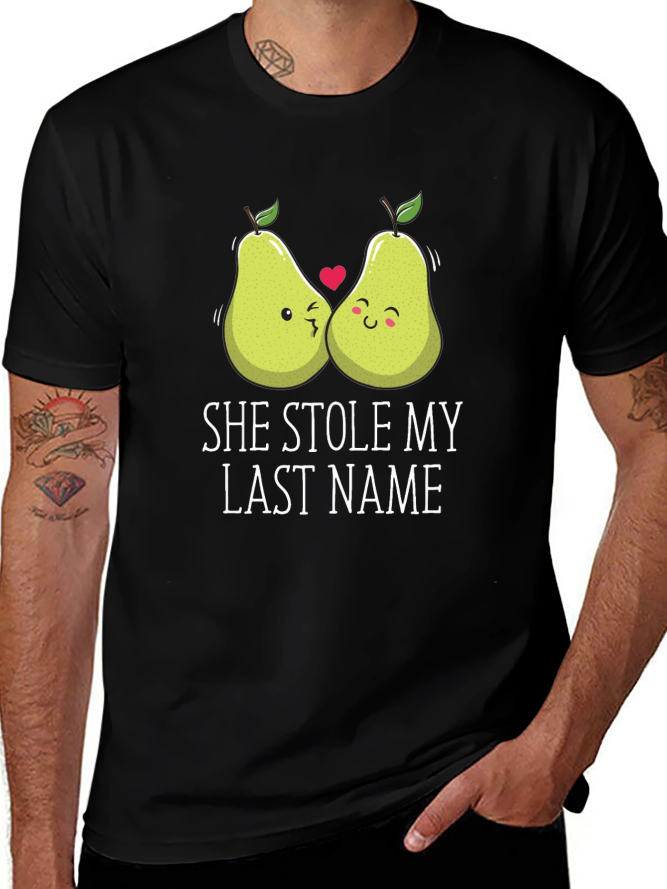 She Stole My Last Name T-Shirt Couple Pears