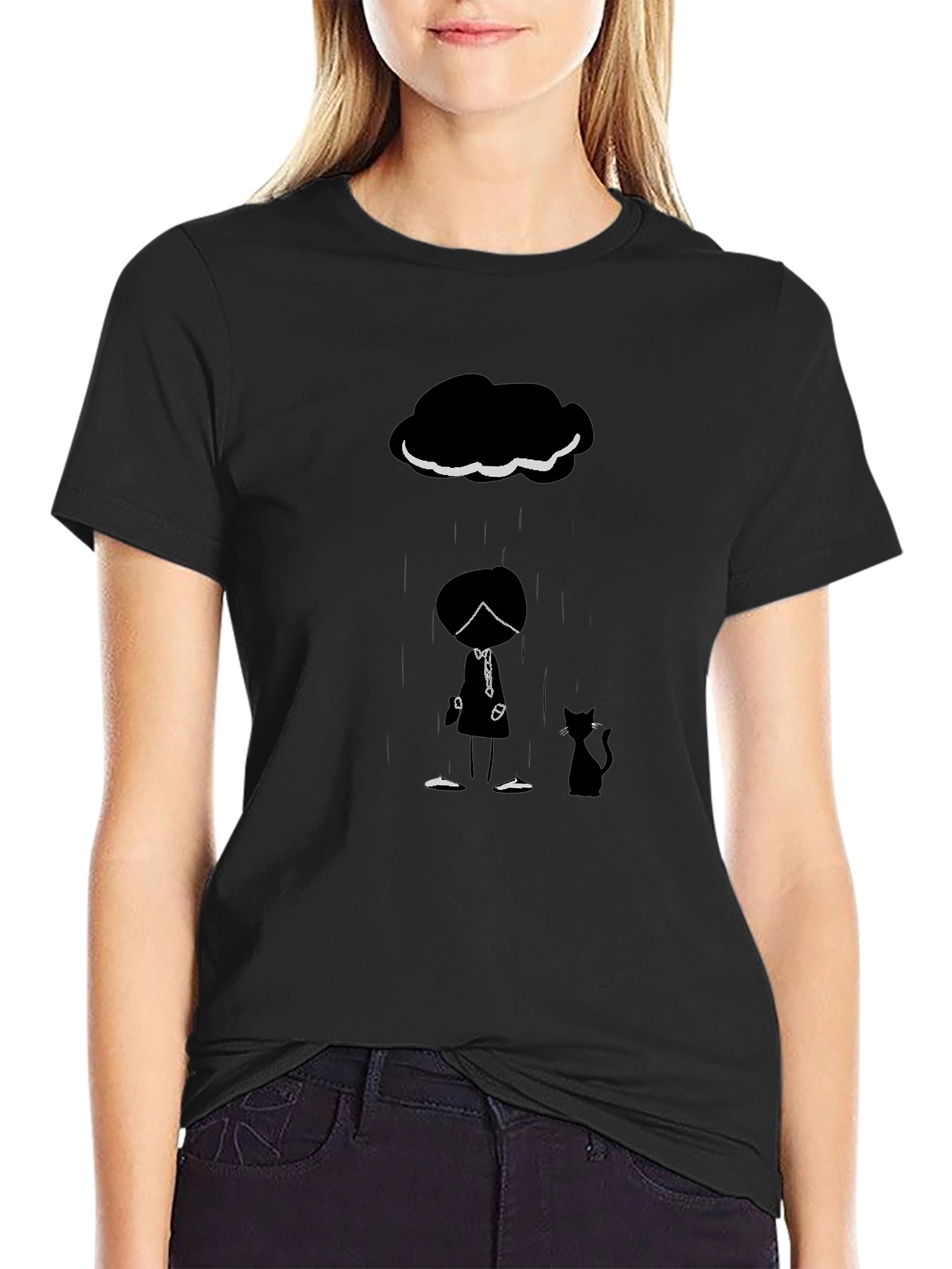 Gloomy Rain Cloud Graphic Tee