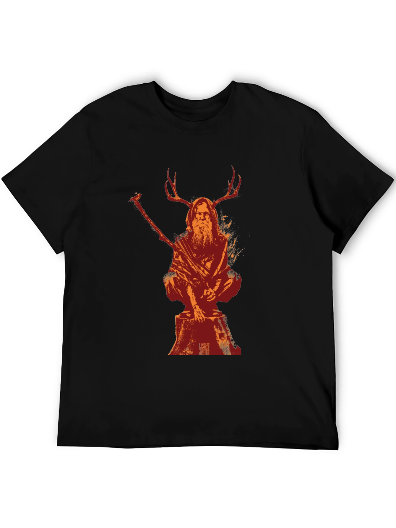 Mystical Druid T-Shirt: Unique Forest Spirit Design