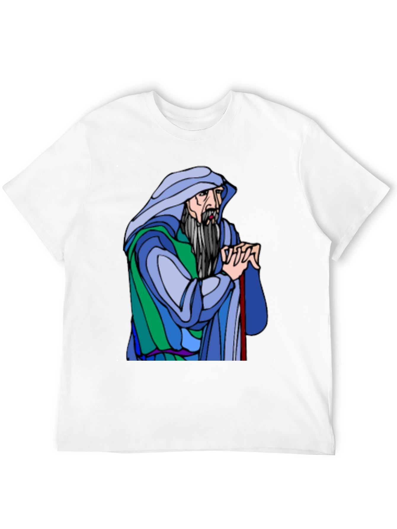 Wizard Graphic Tee - Black Cotton Blend Shirt