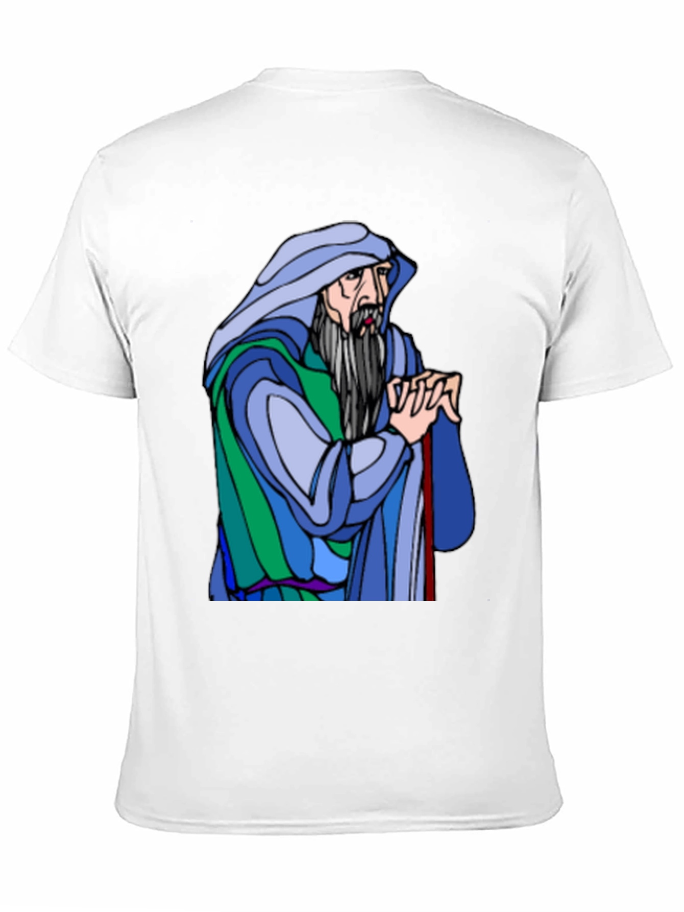 Wizard Graphic Tee - Black Cotton Blend Shirt
