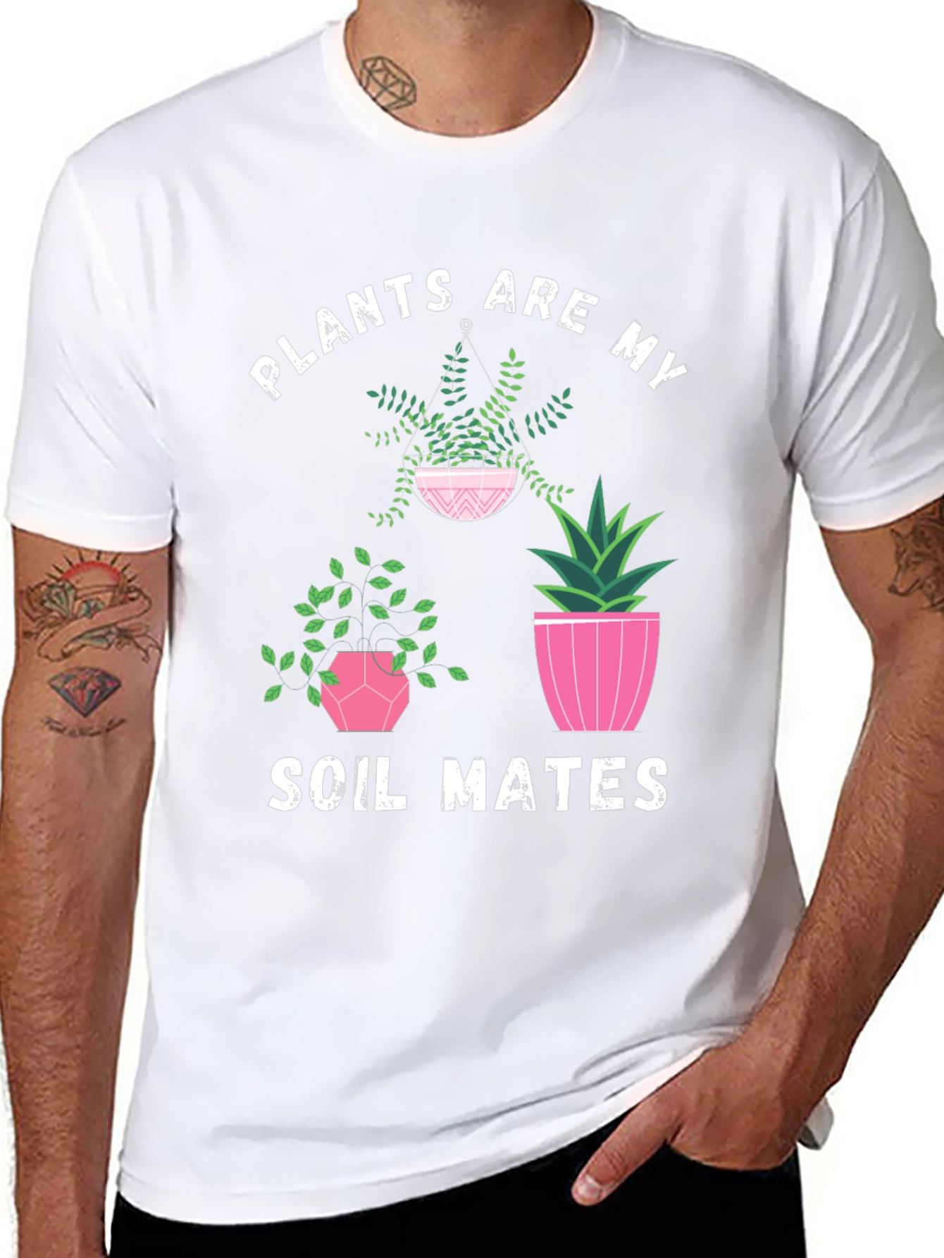 Plants Are My Soil Mates T-Shirt - Black